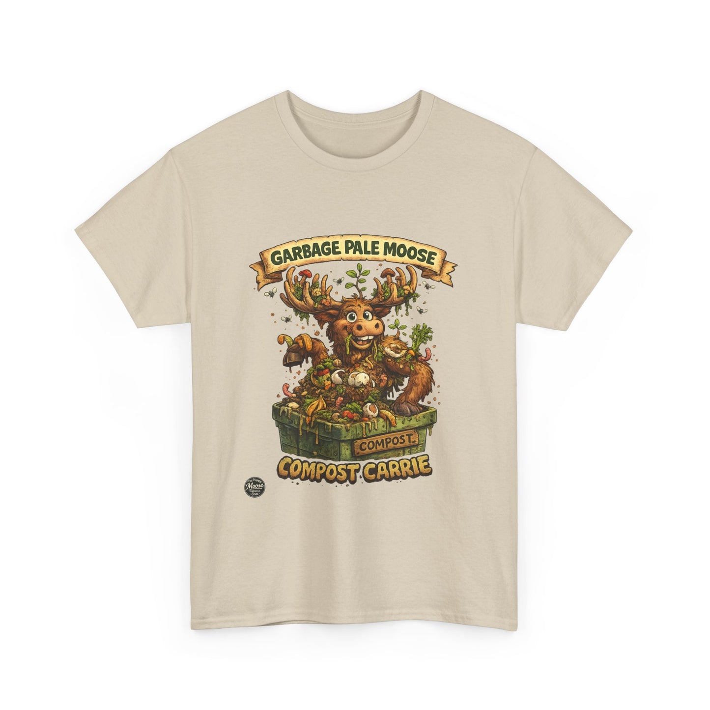Compost Carrie Garbage Pale Moose Tee —  Eco-Friendly Gardening T-Shirt #G008