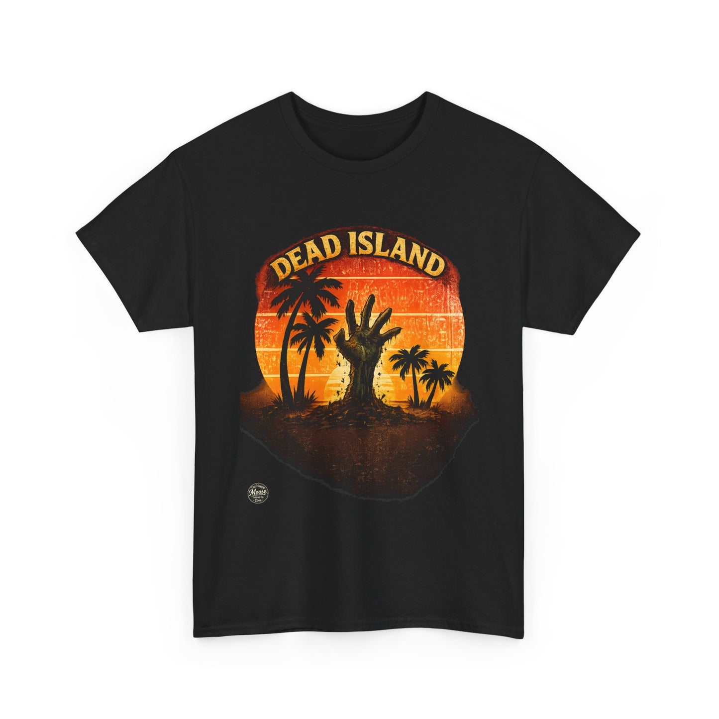 Dead Island Sunset Tee — Zombie Palm Tree Graphic T-Shirt