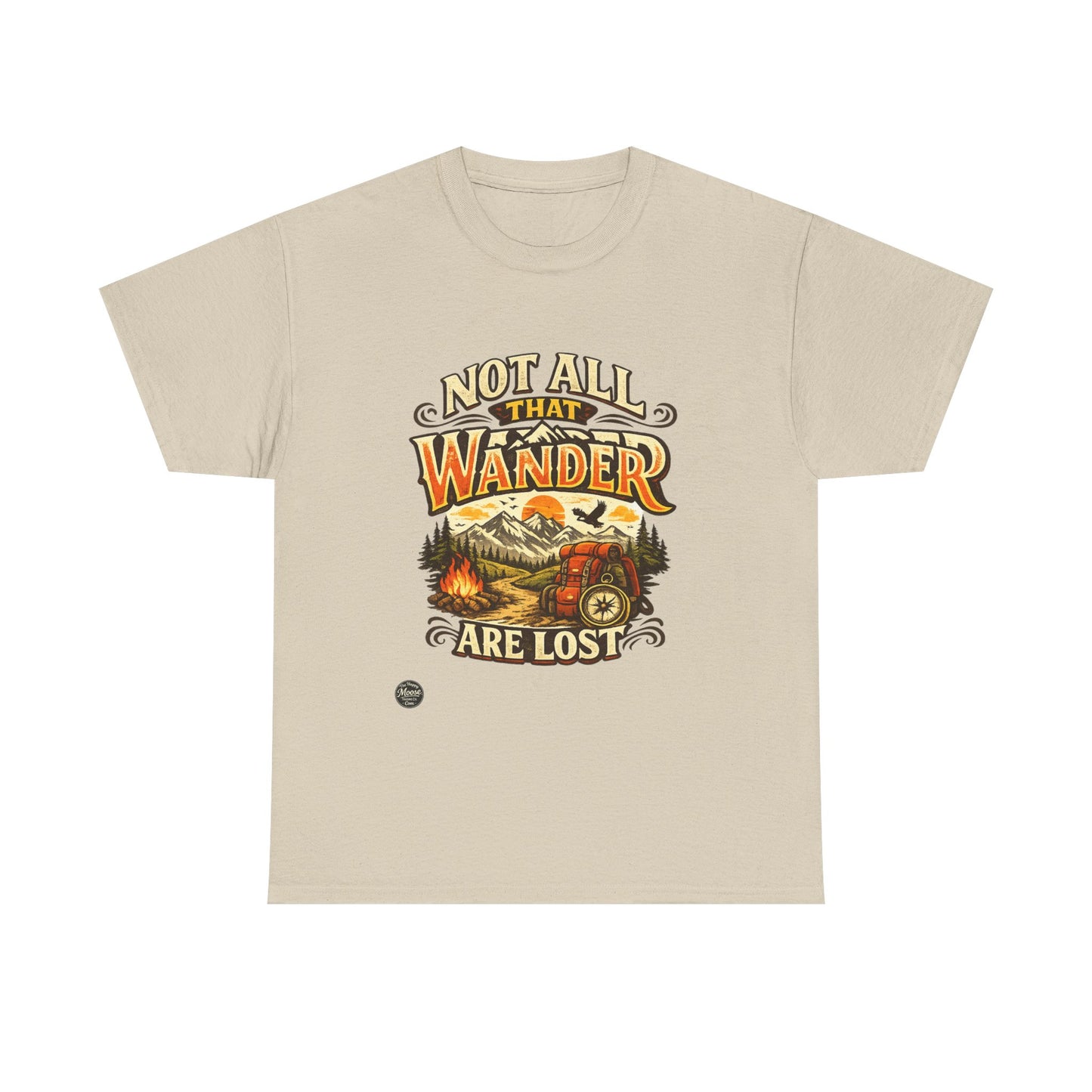 Wander Camper T‑Shirt — "Not All That Wander Are Lost" Adventure Tee