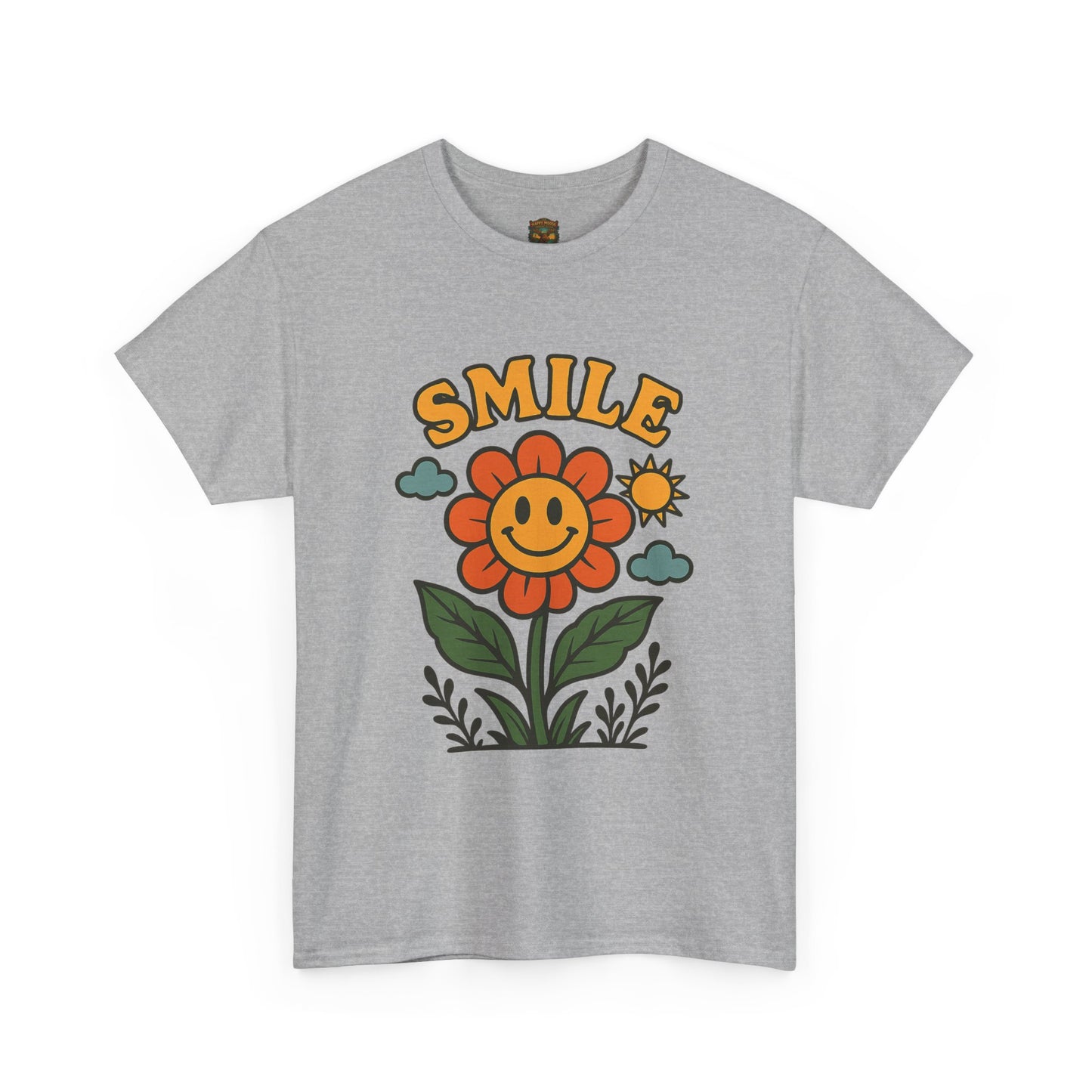 Smile With The Flowers T-Shirt | Floral Typography Tee