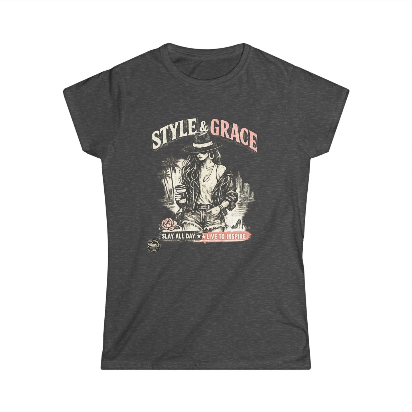 Style & Grace Women's Tee — Retro Western Graphic Shirt ("Play All Day") #E