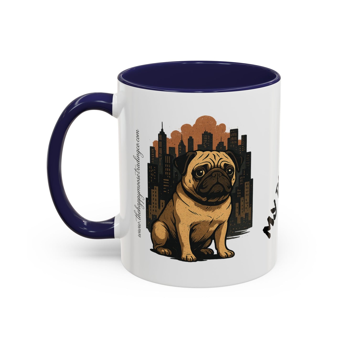 My Pug Mug Coffee Mug — Rustic Mountain Sunset Design