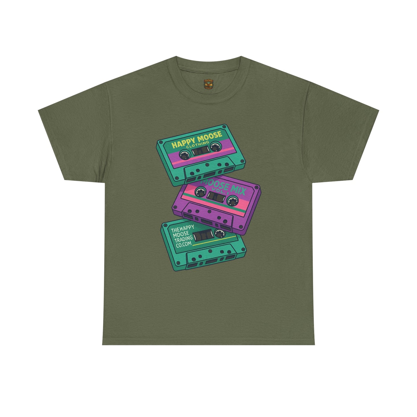Cassette Stack Tee — Retro 80s Mixtape Graphic T-Shirt