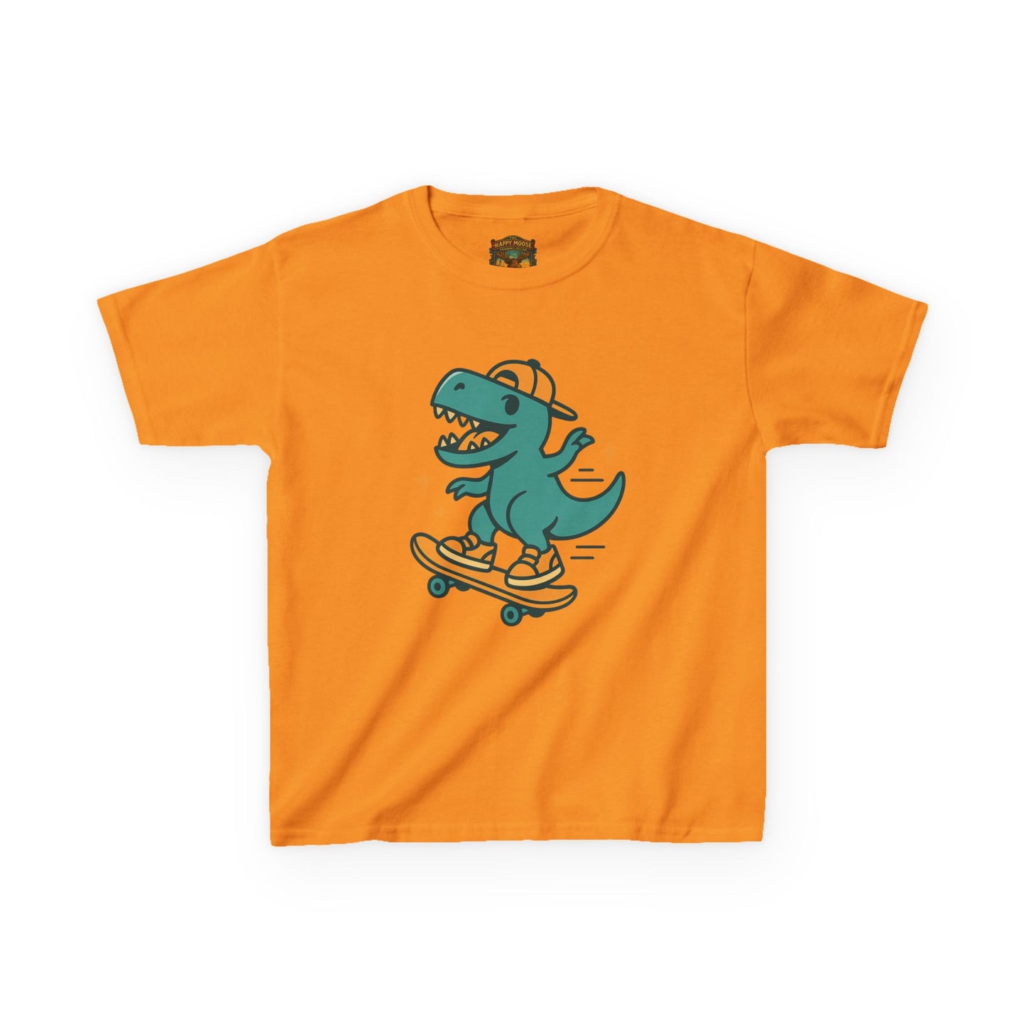 Kids Skateboarding Dino Tee — Cute Skateboard T‑Rex Graphic Shirt