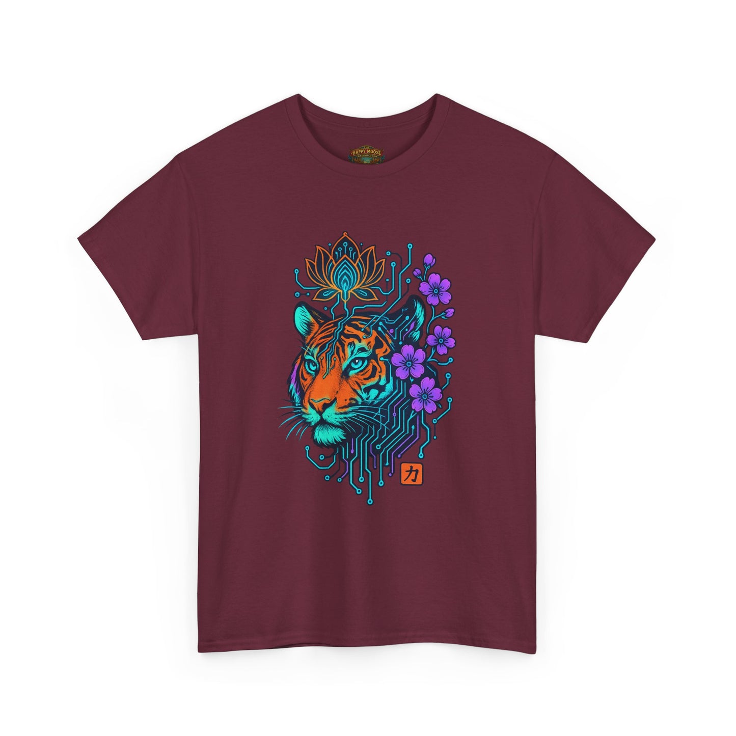 Tiger Graphic T-Shirt — Majestic Striped Cat Design
