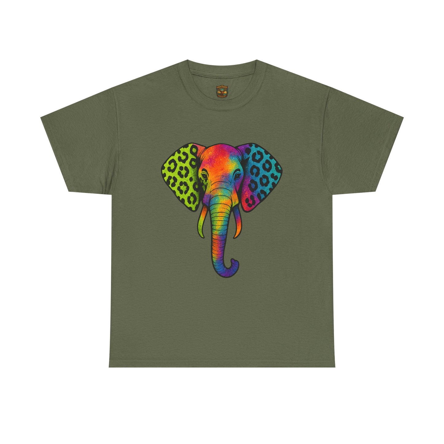 Colorful Leopard Print Elephant T-Shirt
