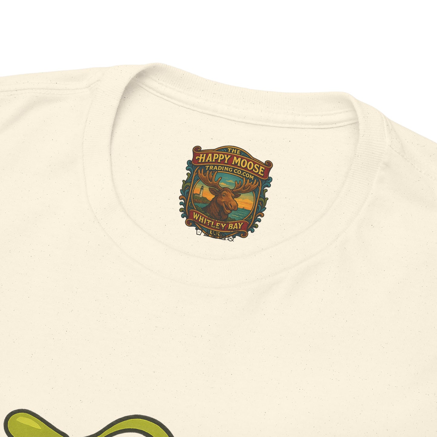 Green Alien Cartoon Tee | Funny Space Monster Illustration B