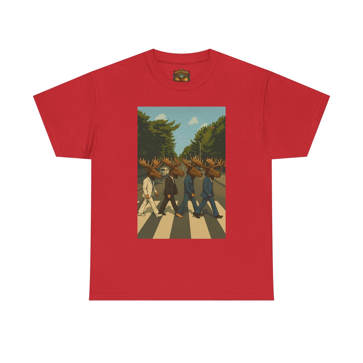 Moose Abbey Road Tee — Retro Parody Band Graphic T-Shirt