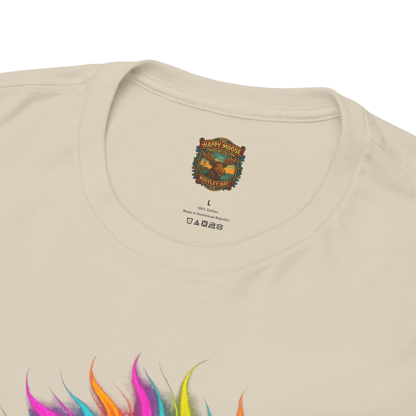 Colorful Highland Cow T-Shirt — Vibrant Rainbow Yak Graphic Tee