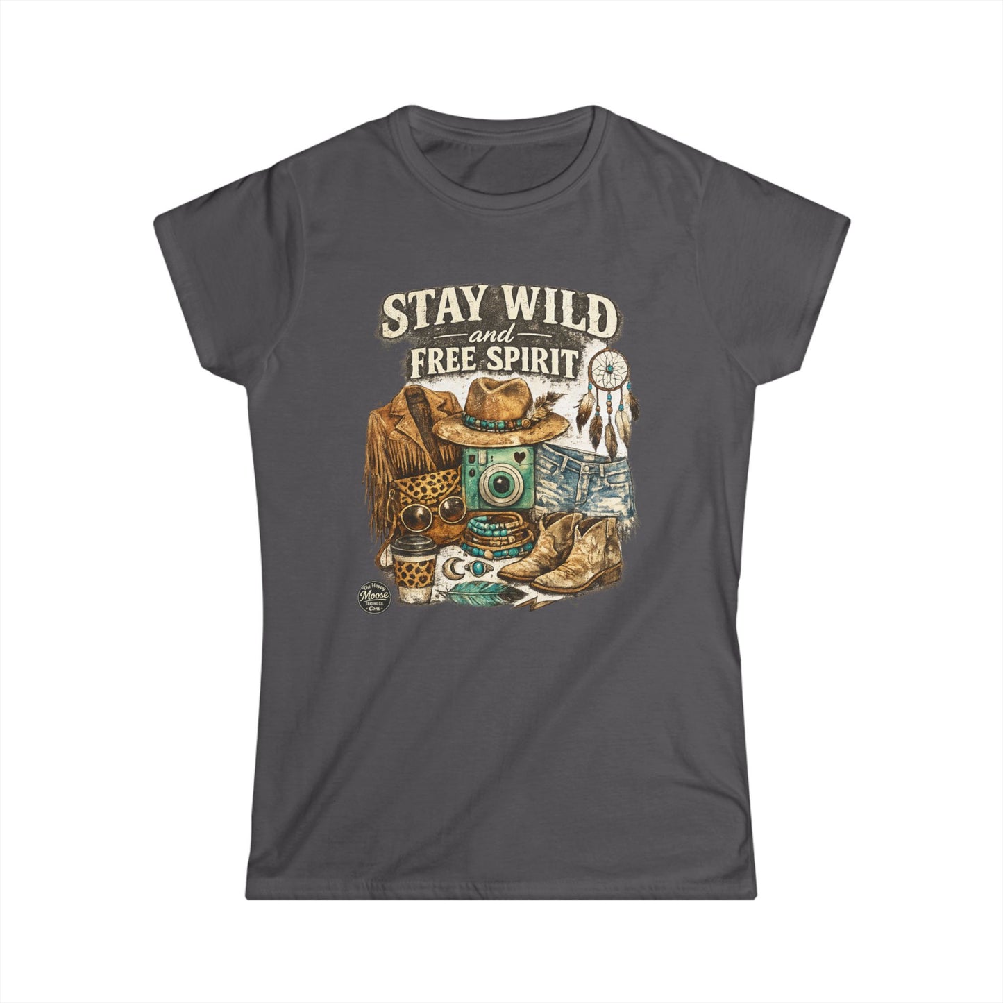 Boho Western "Stay Wild and Free" Women's Tee