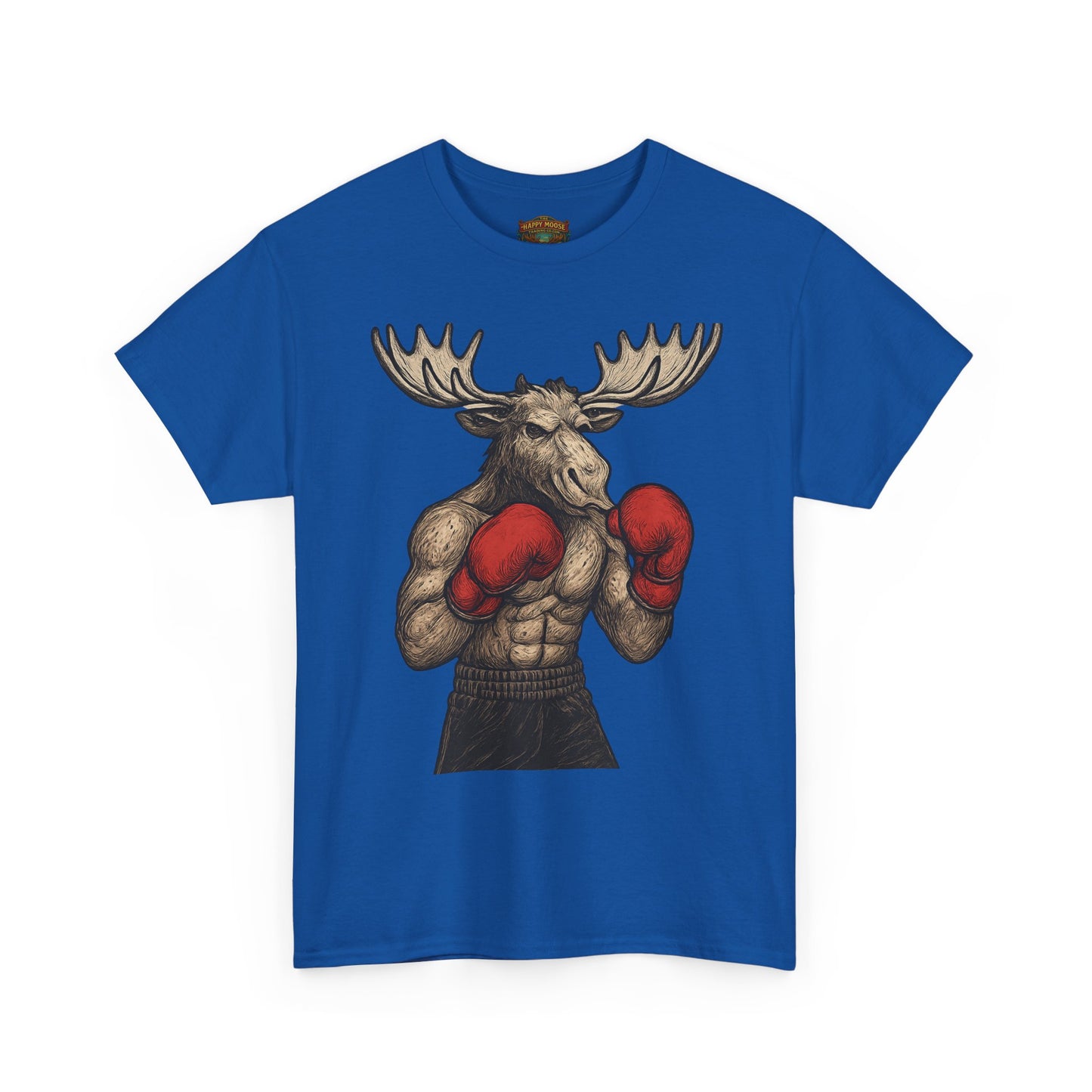 Boxing Moose T‑Shirt — Funny Wildlife Gym Tee for Men & Women