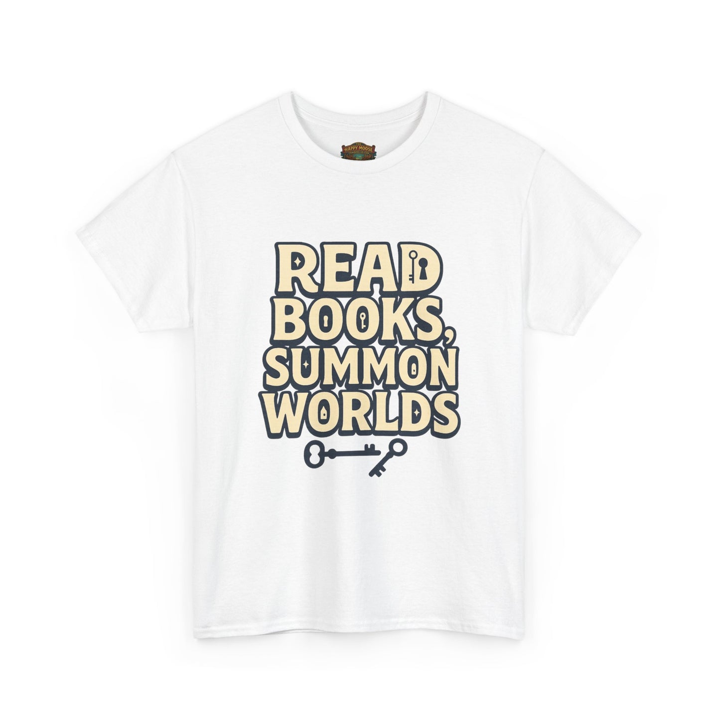 Read Books Summon Worlds T-Shirt — Literary Fantasy Book Lover Tee