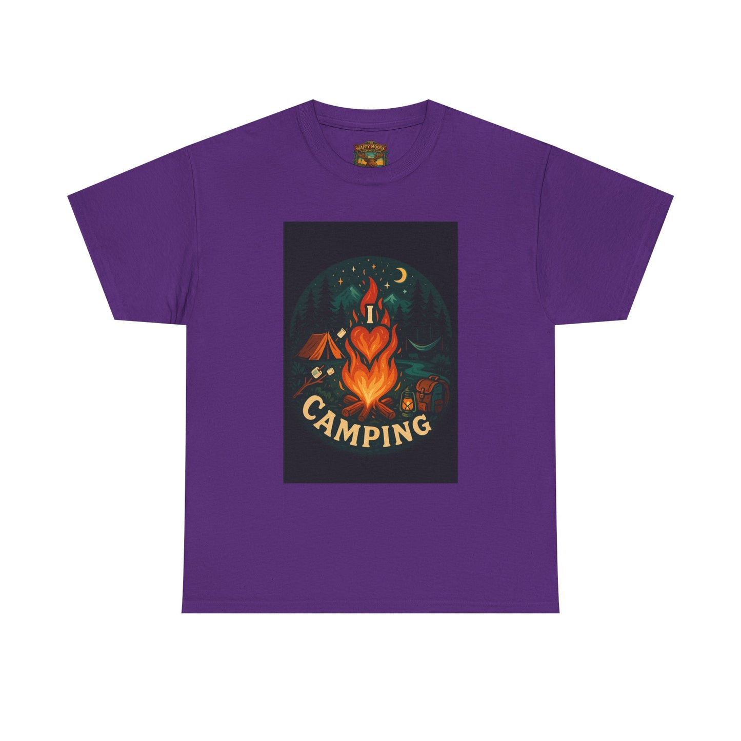 Camping Heart Campfire T-Shirt | Outdoor Adventure Graphic Tee
