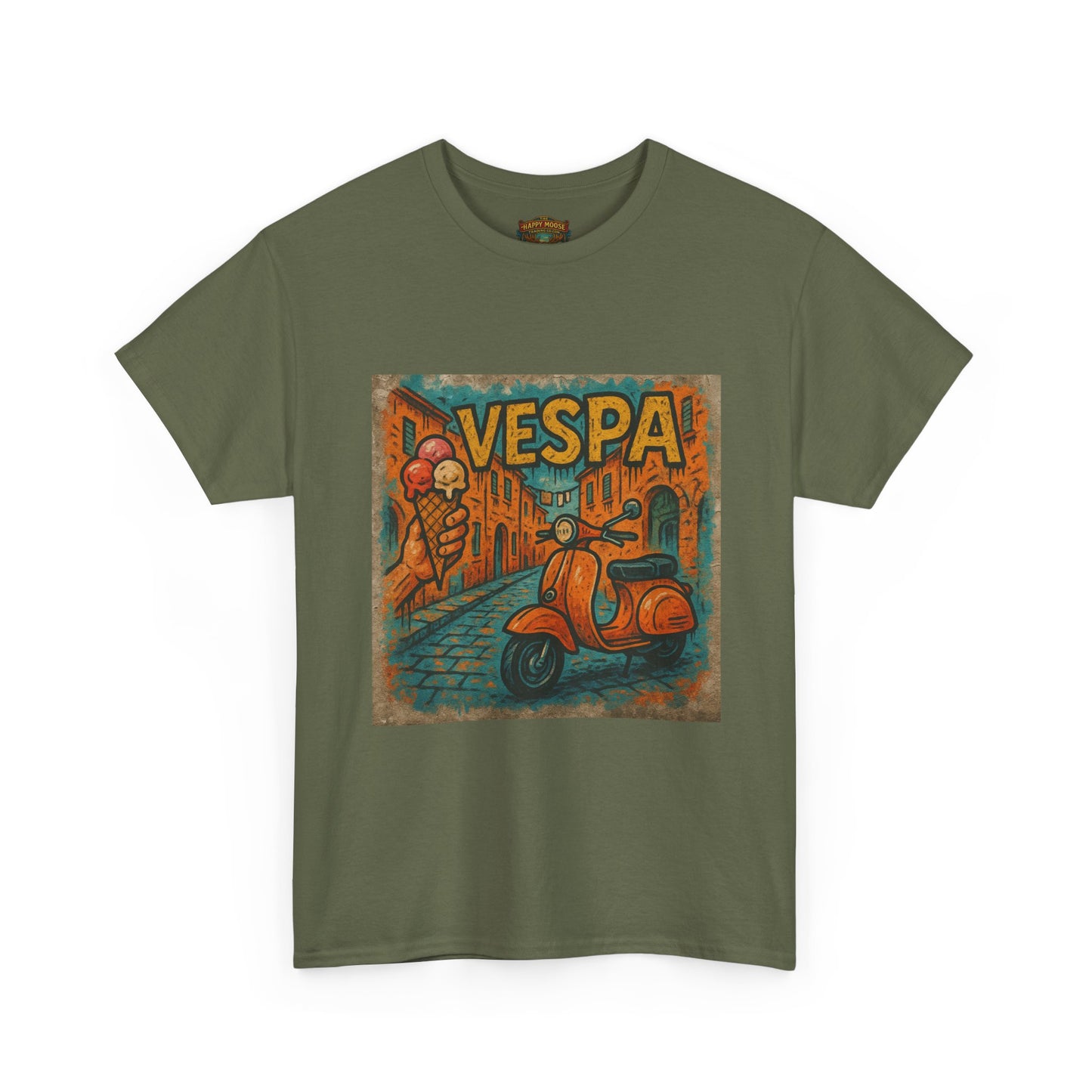 Vintage Scooter Gelato Tee| Vespa Ice Cream Italy T-Shirt
