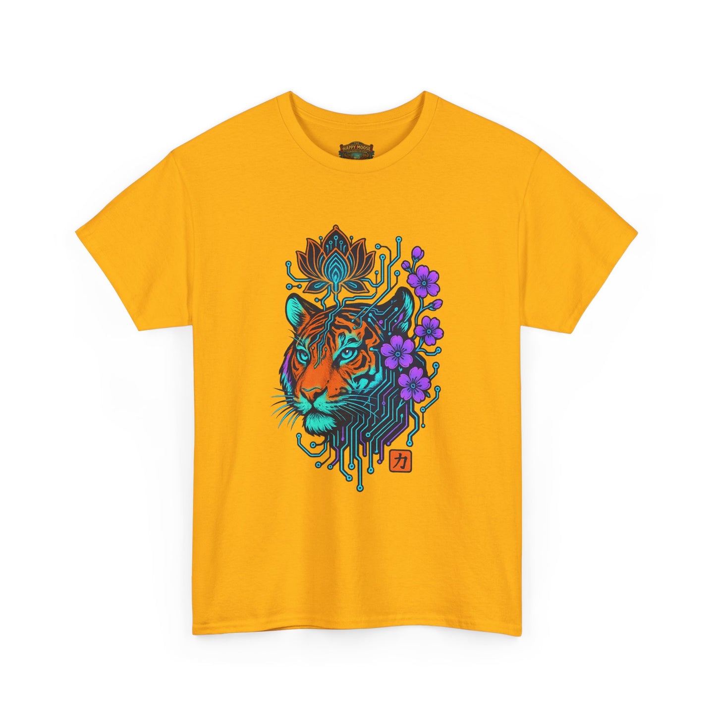 Tiger Graphic T-Shirt — Majestic Striped Cat Design