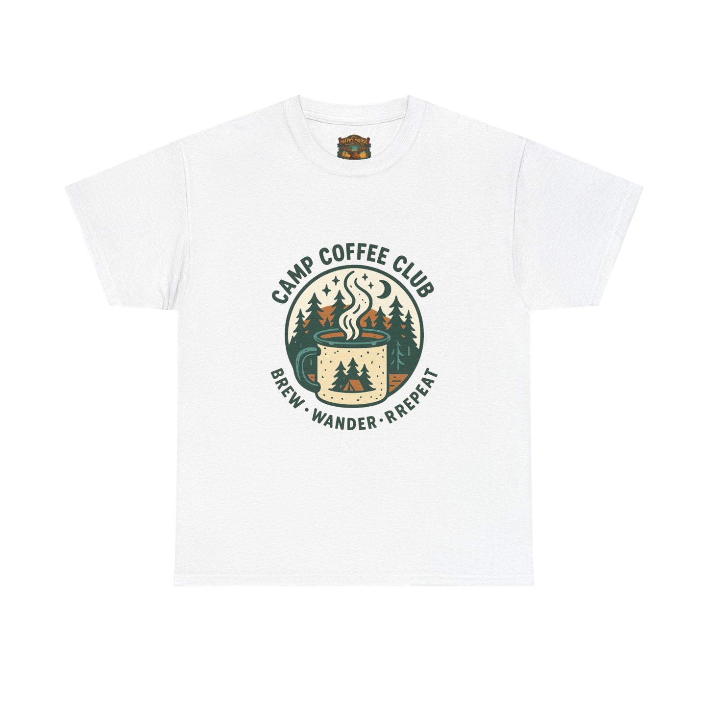 Camp Coffee T-Shirt — 'CAMP COFFEE' Retro Outdoor Tee