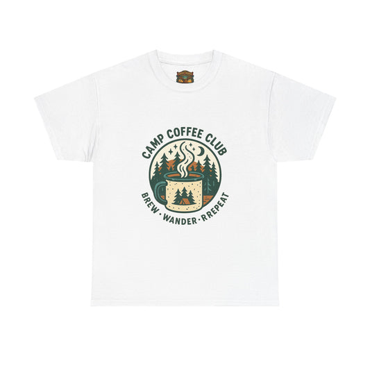 Camp Coffee T-Shirt — 'CAMP COFFEE' Retro Outdoor Tee