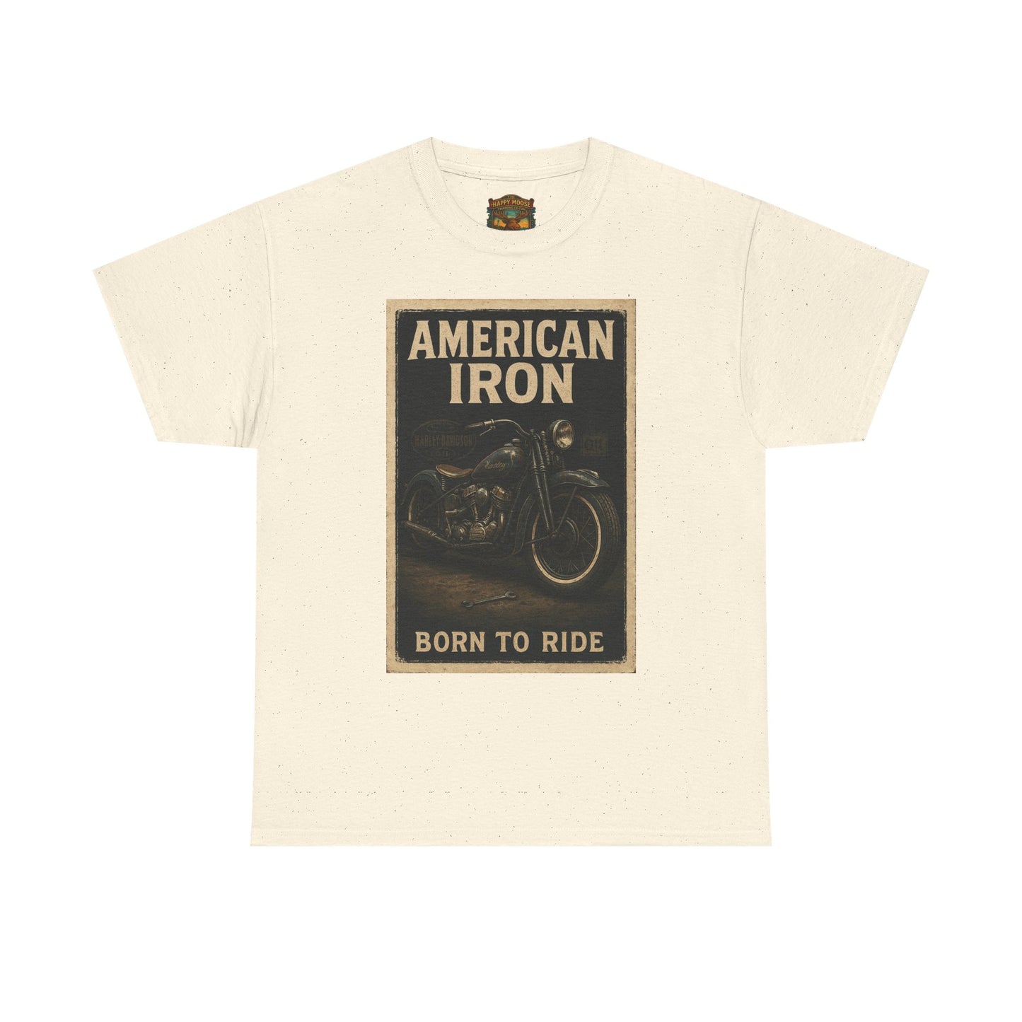 American Iron motorcycle poster Tee | Born to Ride vintage biker graphic T-Shirt