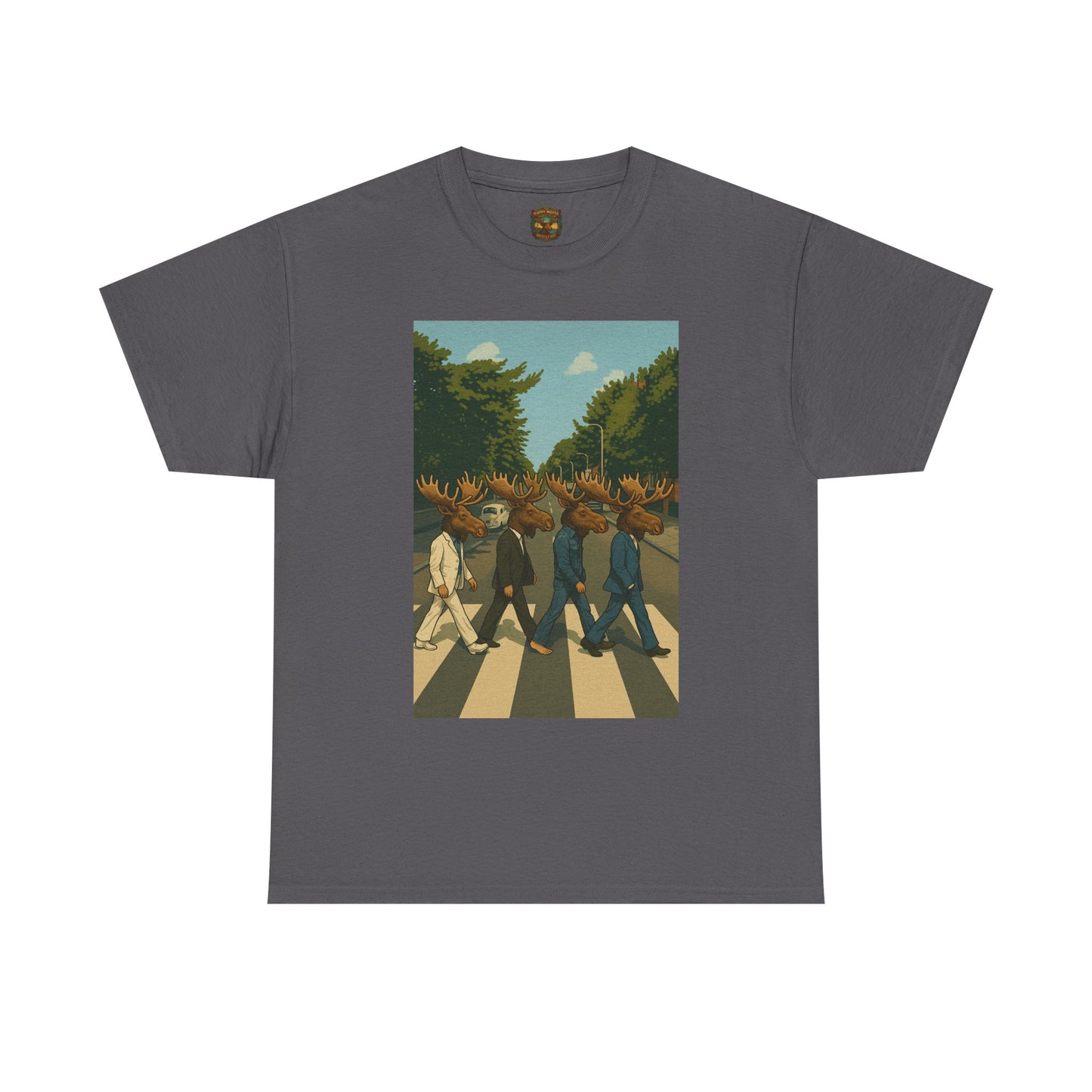 Moose Abbey Road Tee — Retro Parody Band Graphic T-Shirt