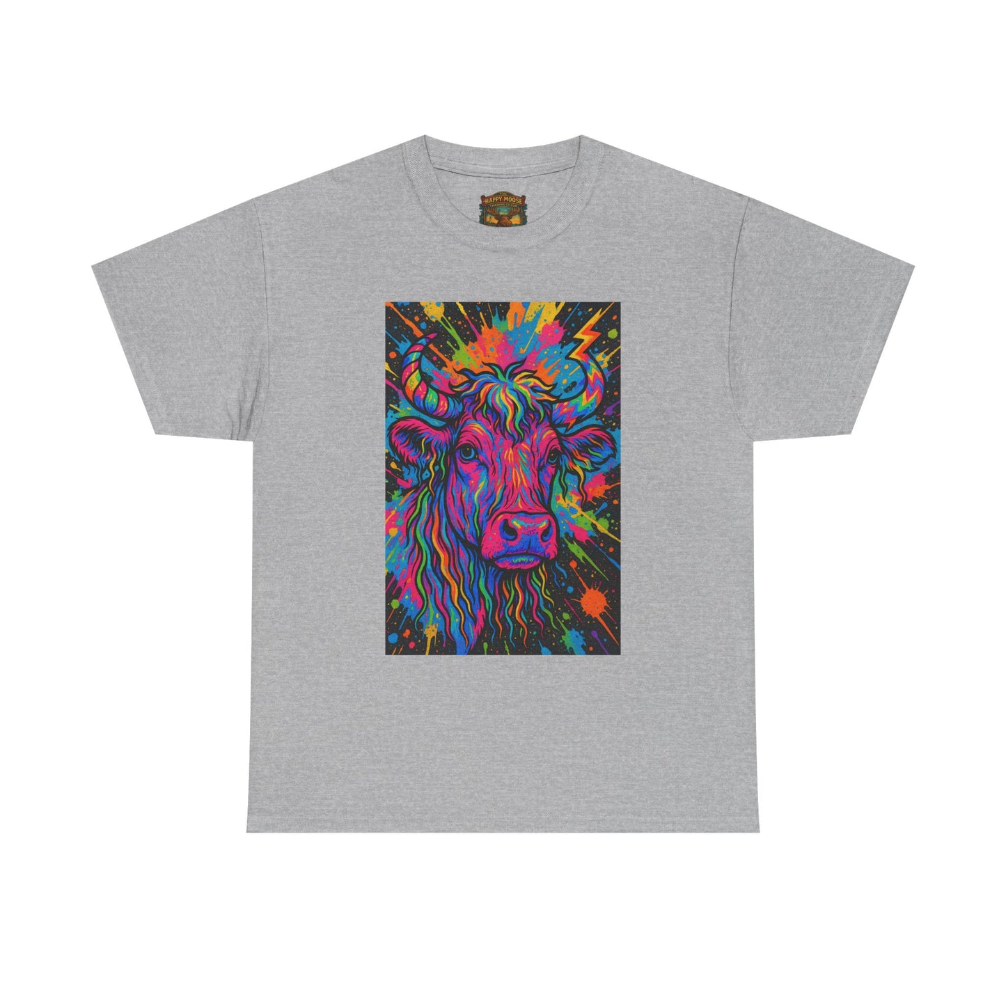Psychedelic Highland Cow T-Shirt | Retro Rainbow Cow Art 4