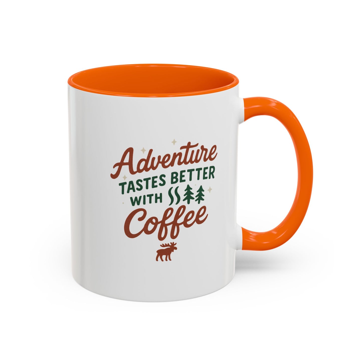 Adventure Tastes Better With Coffee Mug — "Adventure Tastes Better with Coffee" Rustic Outdoor Camper Gift (11/15oz)