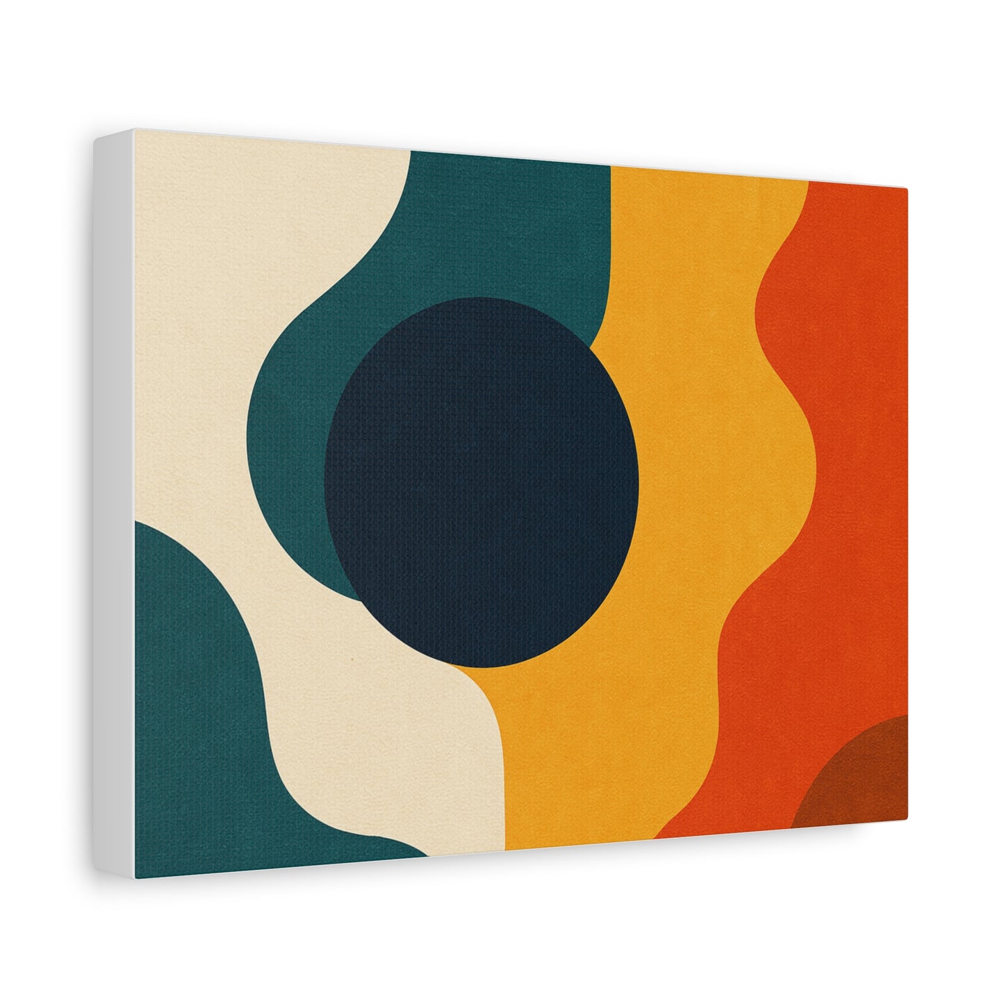 Abstract Retro Wave Matte Canvas Print — Mid Century Colorful Wall Art (Stretched 1.25")