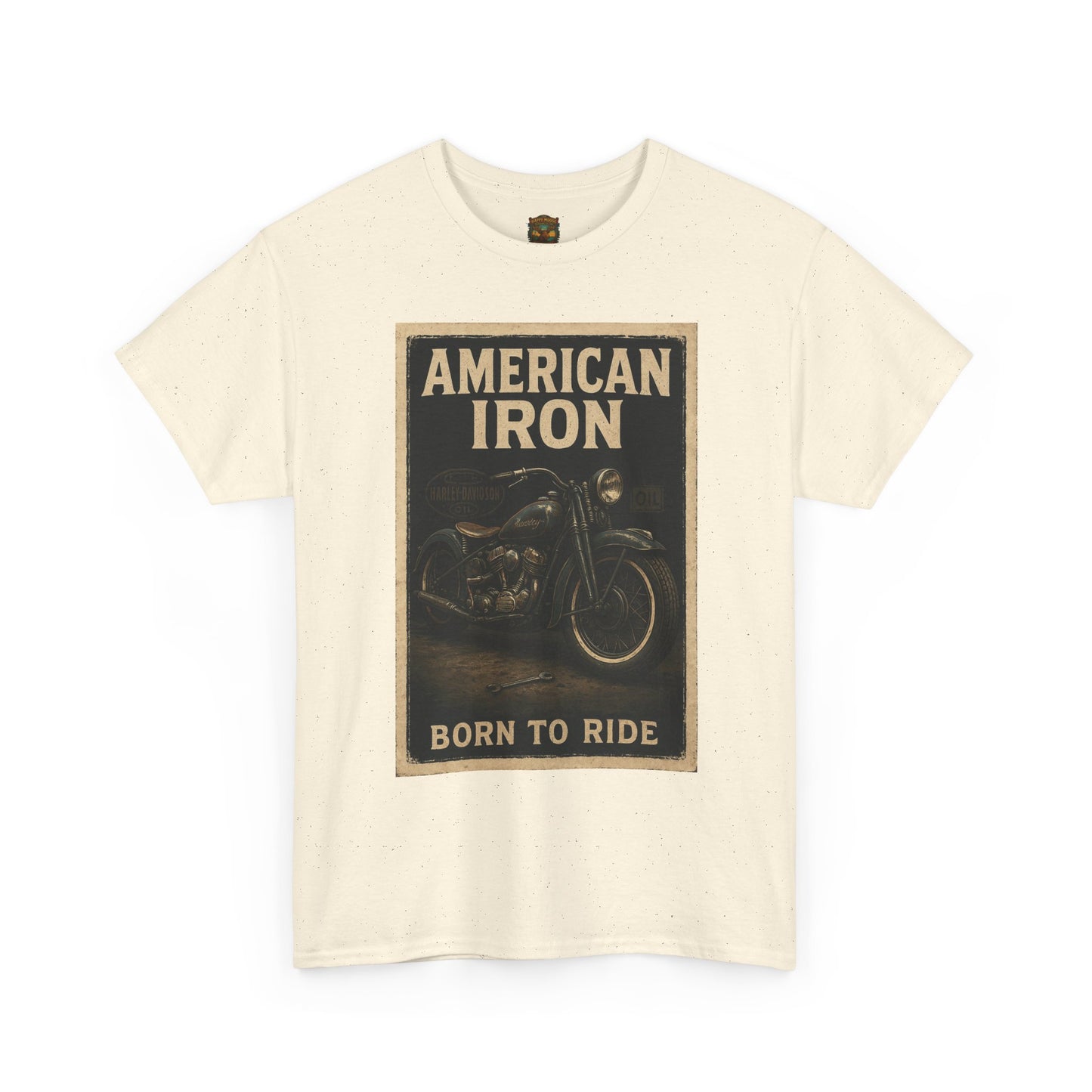 American Iron motorcycle poster Tee | Born to Ride vintage biker graphic T-Shirt