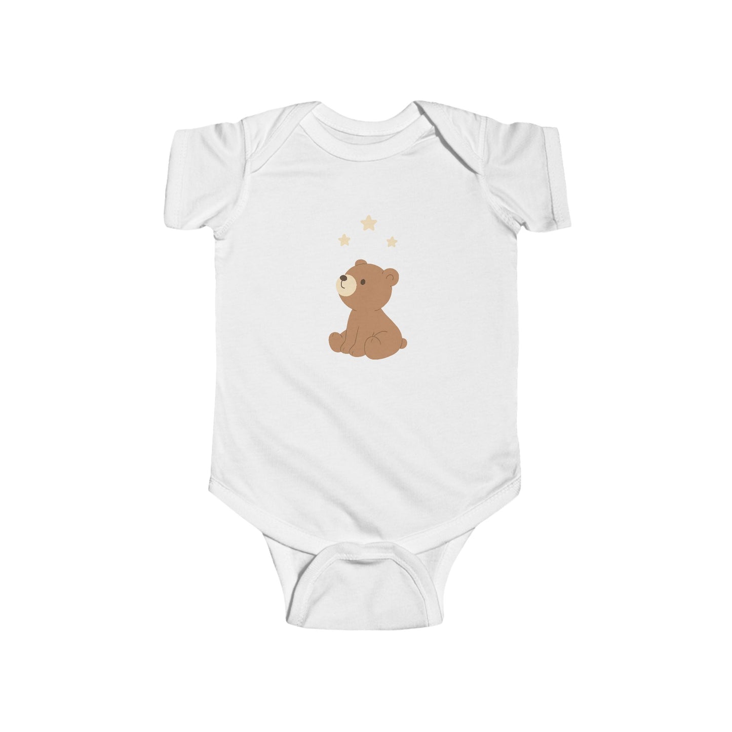 Cute Teddy Bear Infant Bodysuit — Baby Onesie with Stars