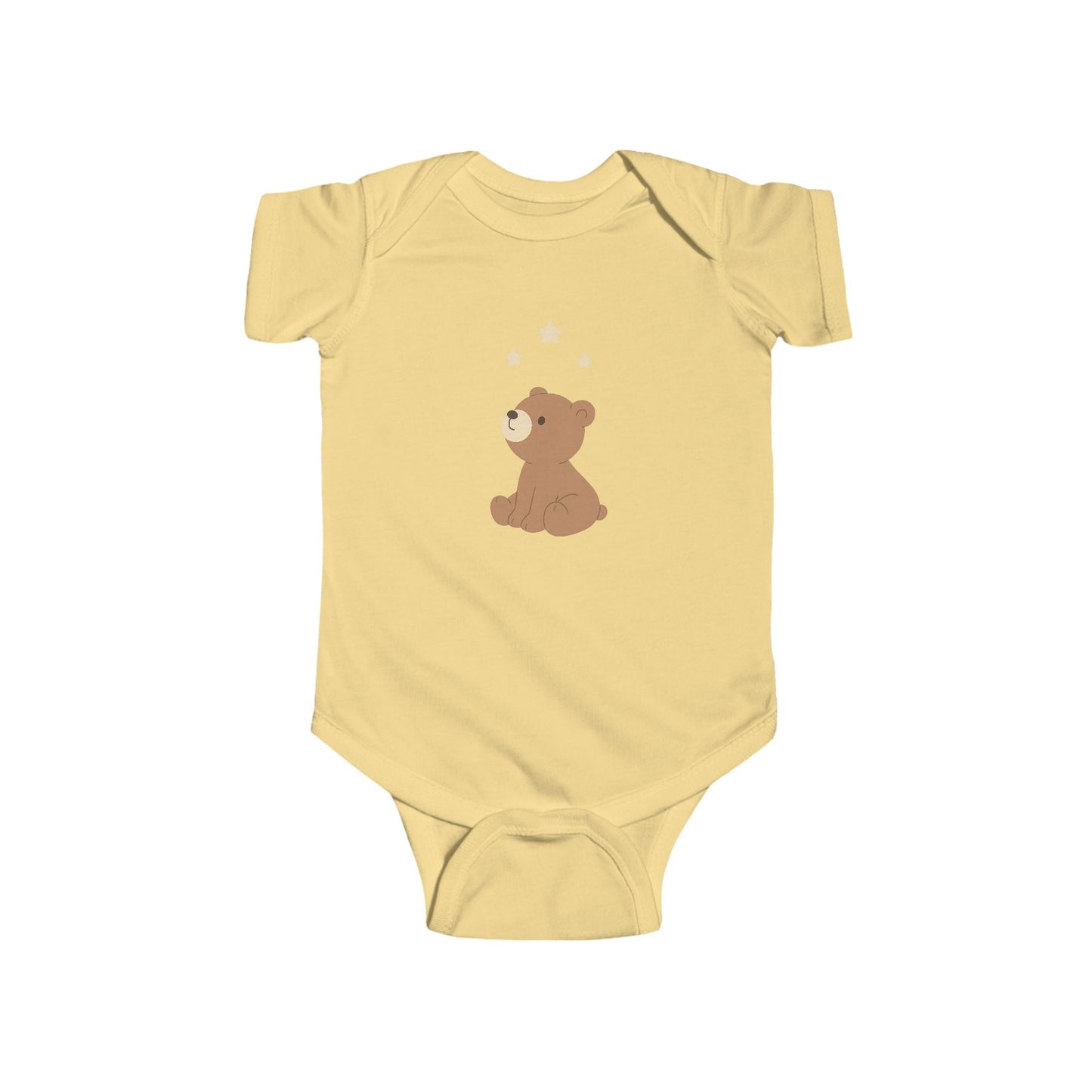 Baby Vest Infant Bodysuit - Cute Teddy Bear Onesie With Stars