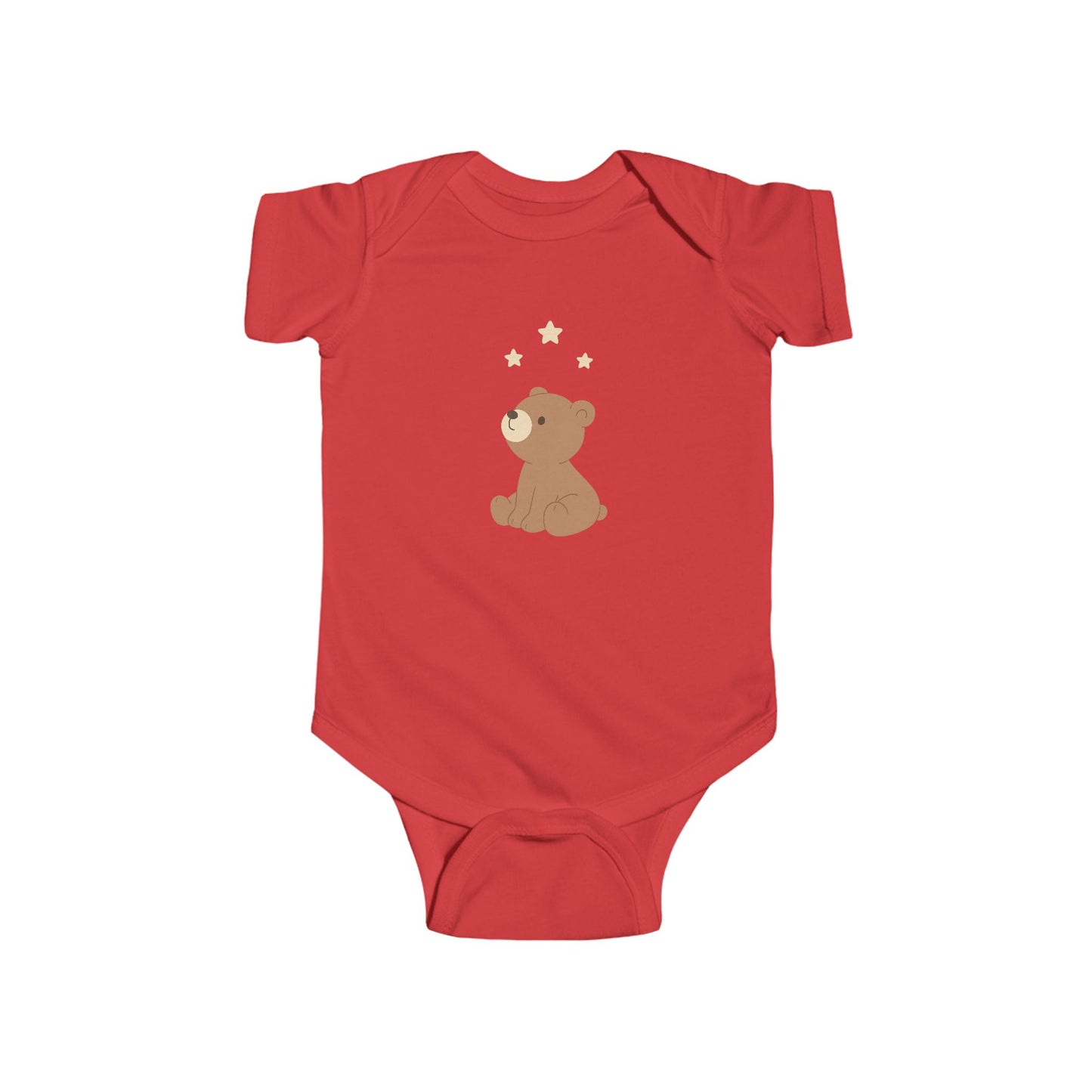 Baby Vest Infant Bodysuit - Cute Teddy Bear Onesie With Stars