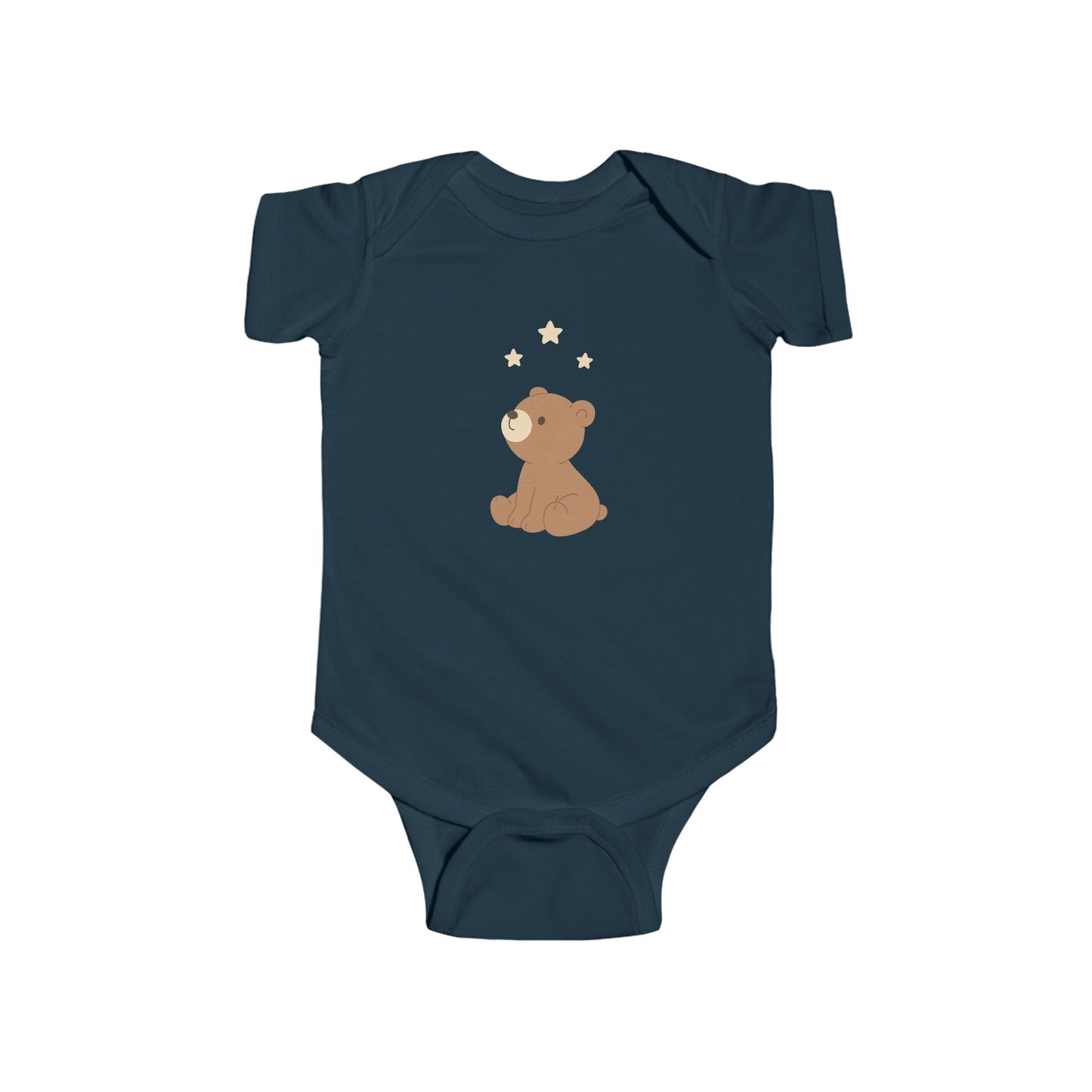 Baby Vest Infant Bodysuit - Cute Teddy Bear Onesie With Stars