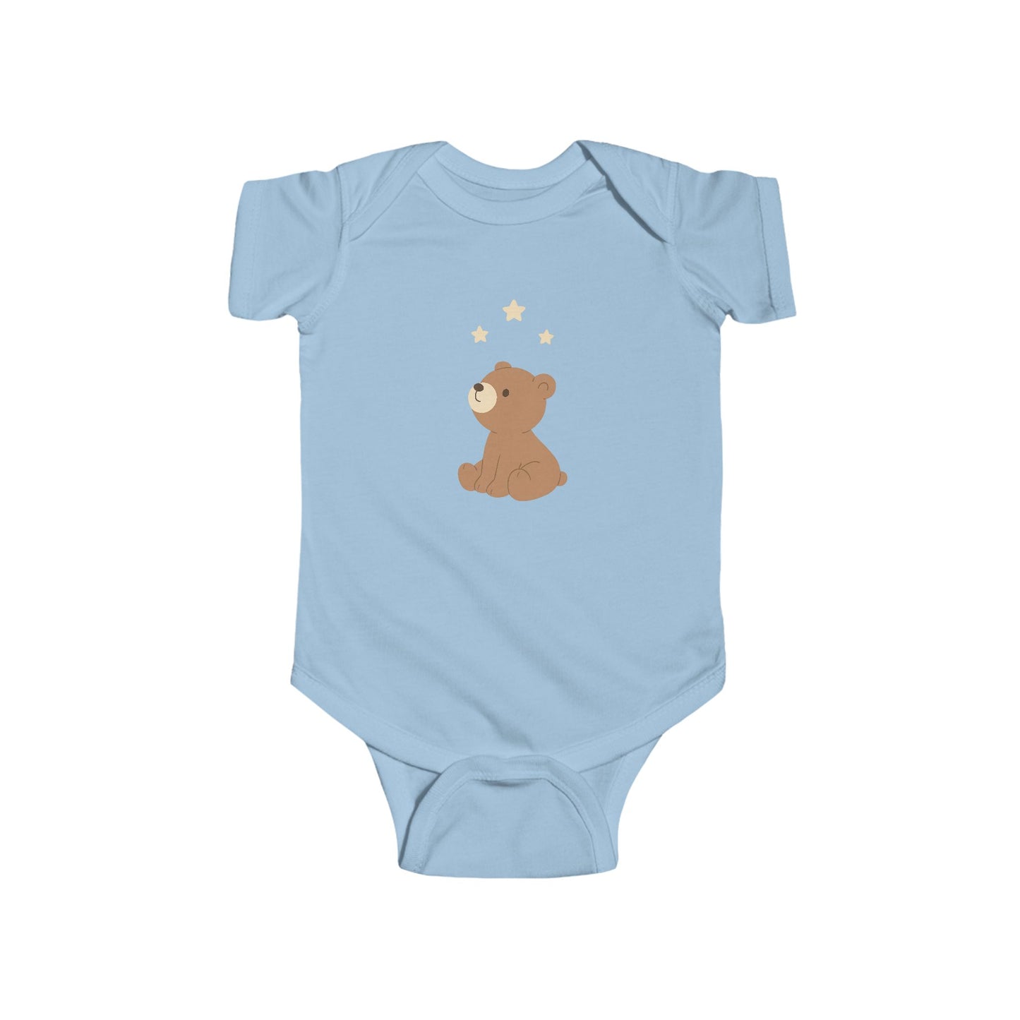 Cute Teddy Bear Infant Bodysuit — Baby Onesie with Stars