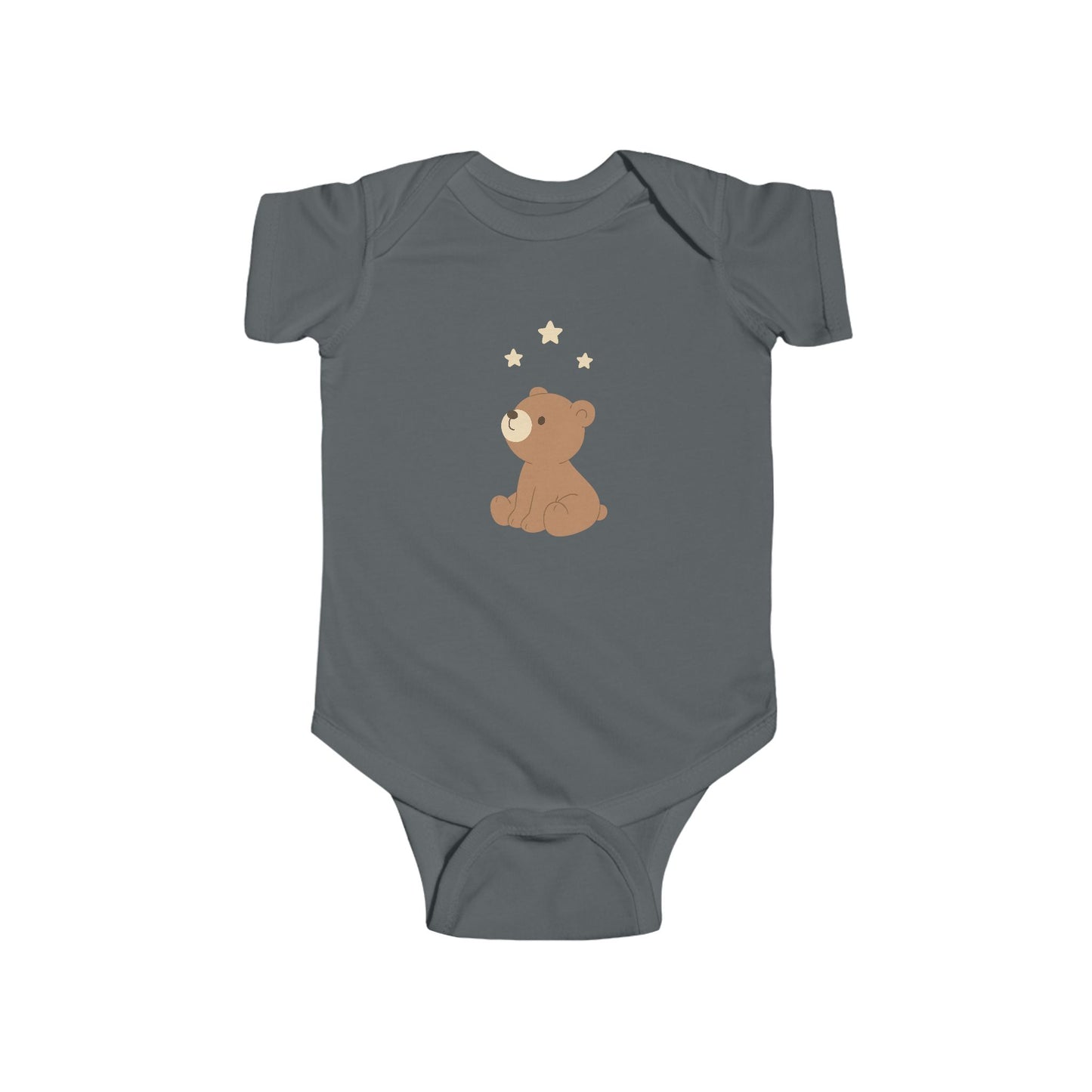Baby Vest Infant Bodysuit - Cute Teddy Bear Onesie With Stars