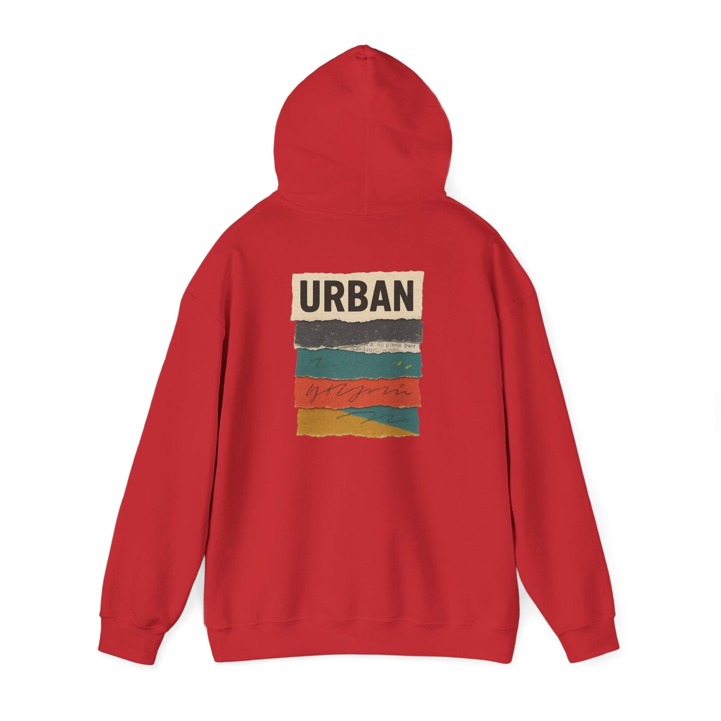 Hoodie — Retro 'Urban' Striped Vintage Paint-Texture Pullover