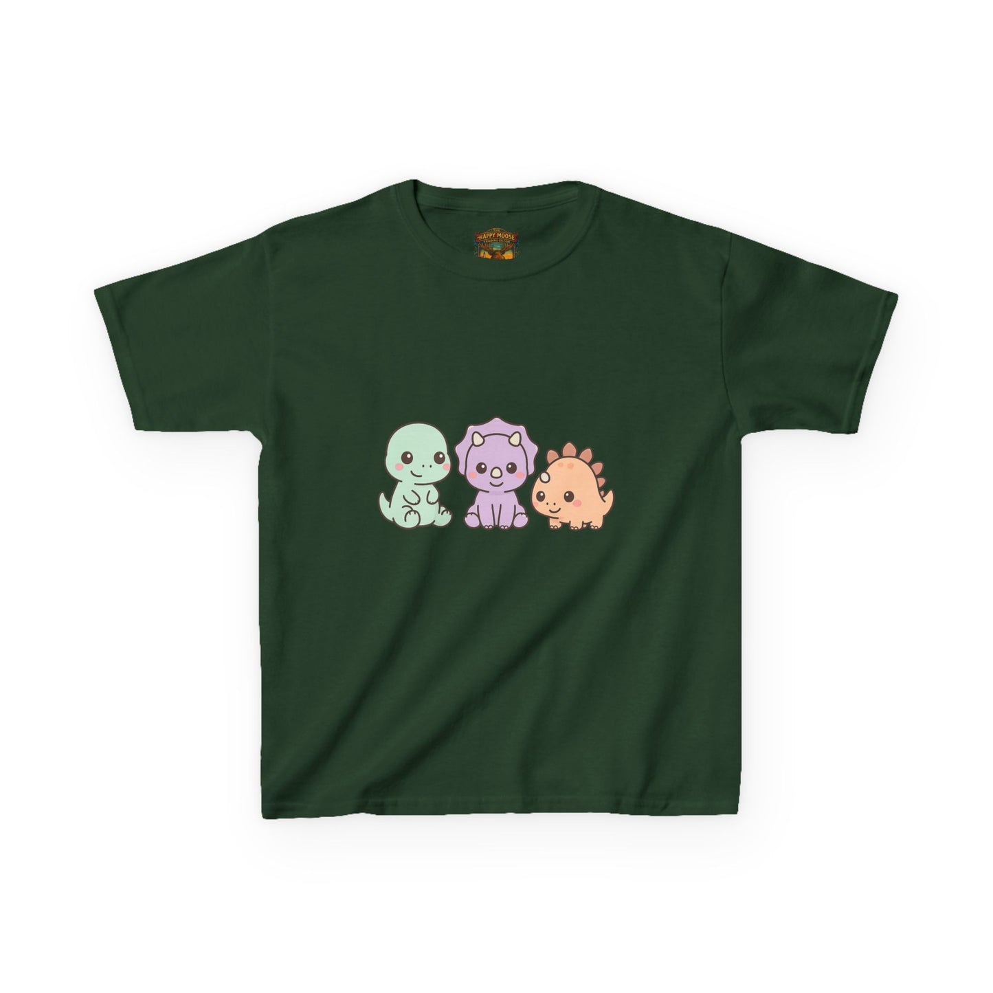 Kids Dino Trio T‑Shirt — Cute Pastel Dinosaur Graphic Tee for Toddlers & Children