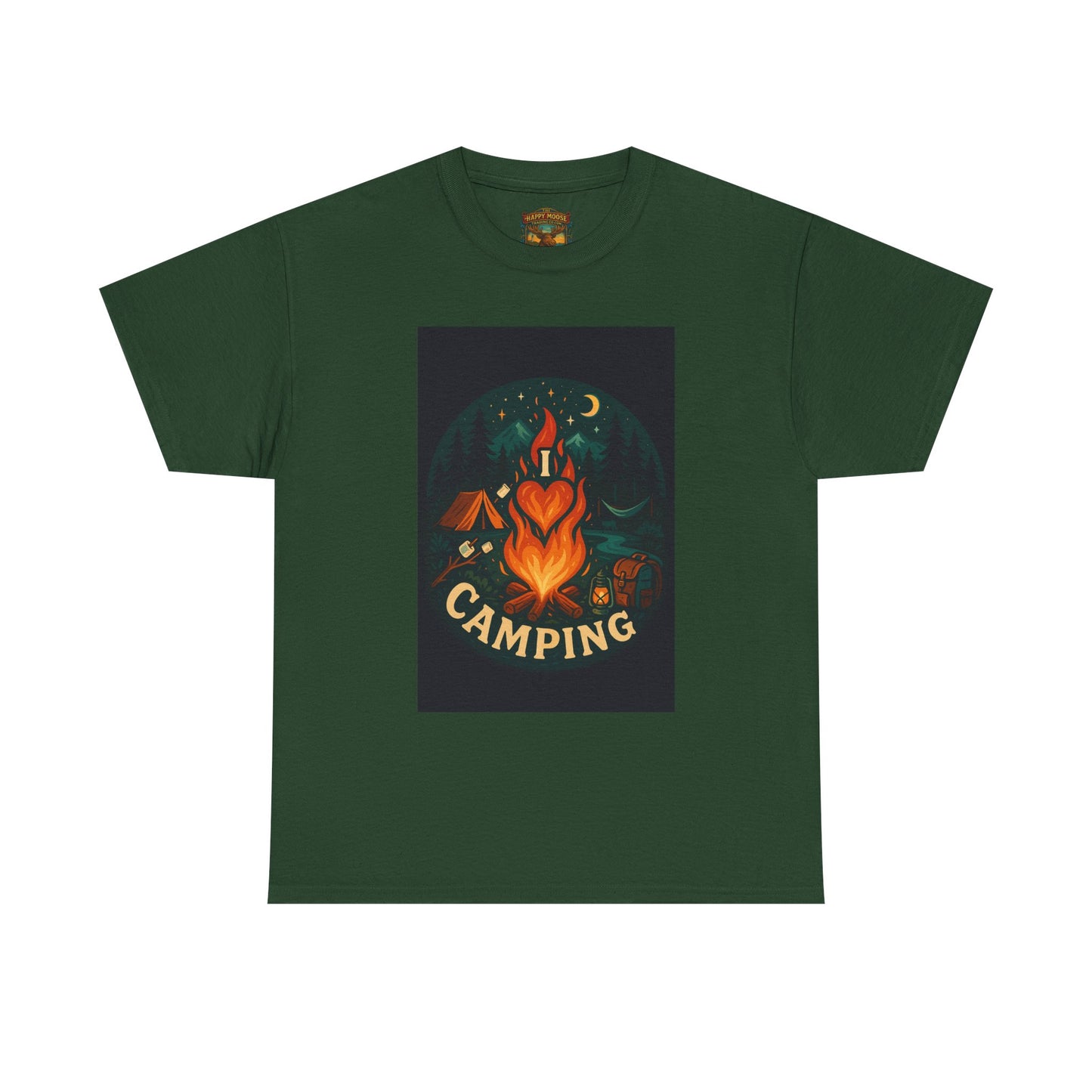 Camping Heart Campfire T-Shirt | Outdoor Adventure Graphic Tee