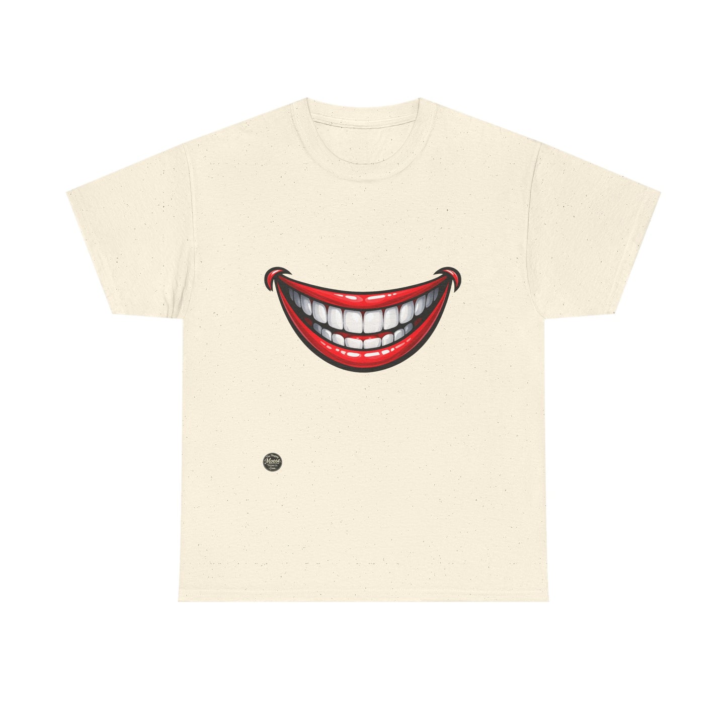 Smiling Joker Mouth Tee — Funny Red Grin Graphic T-Shirt