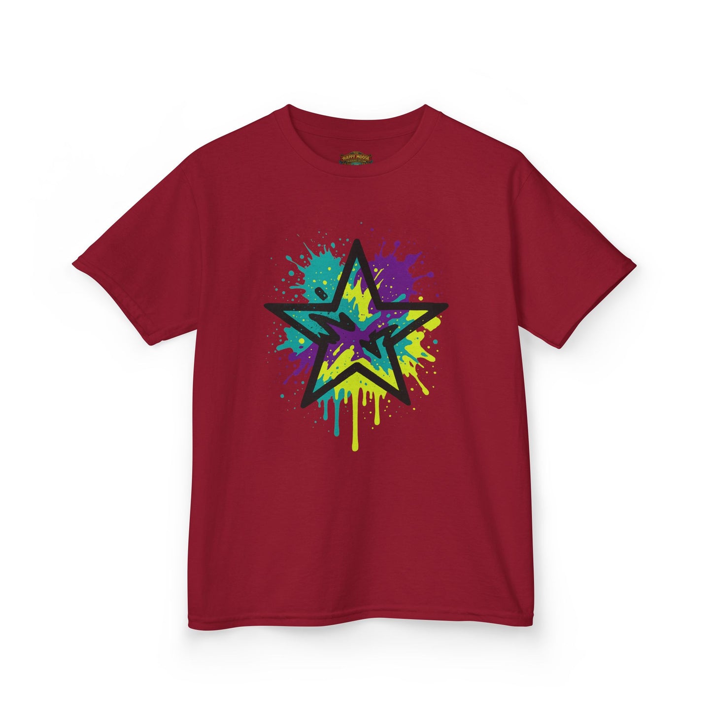 Kids Star Graffiti T-Shirt — Colorful Drip Street Art Tee