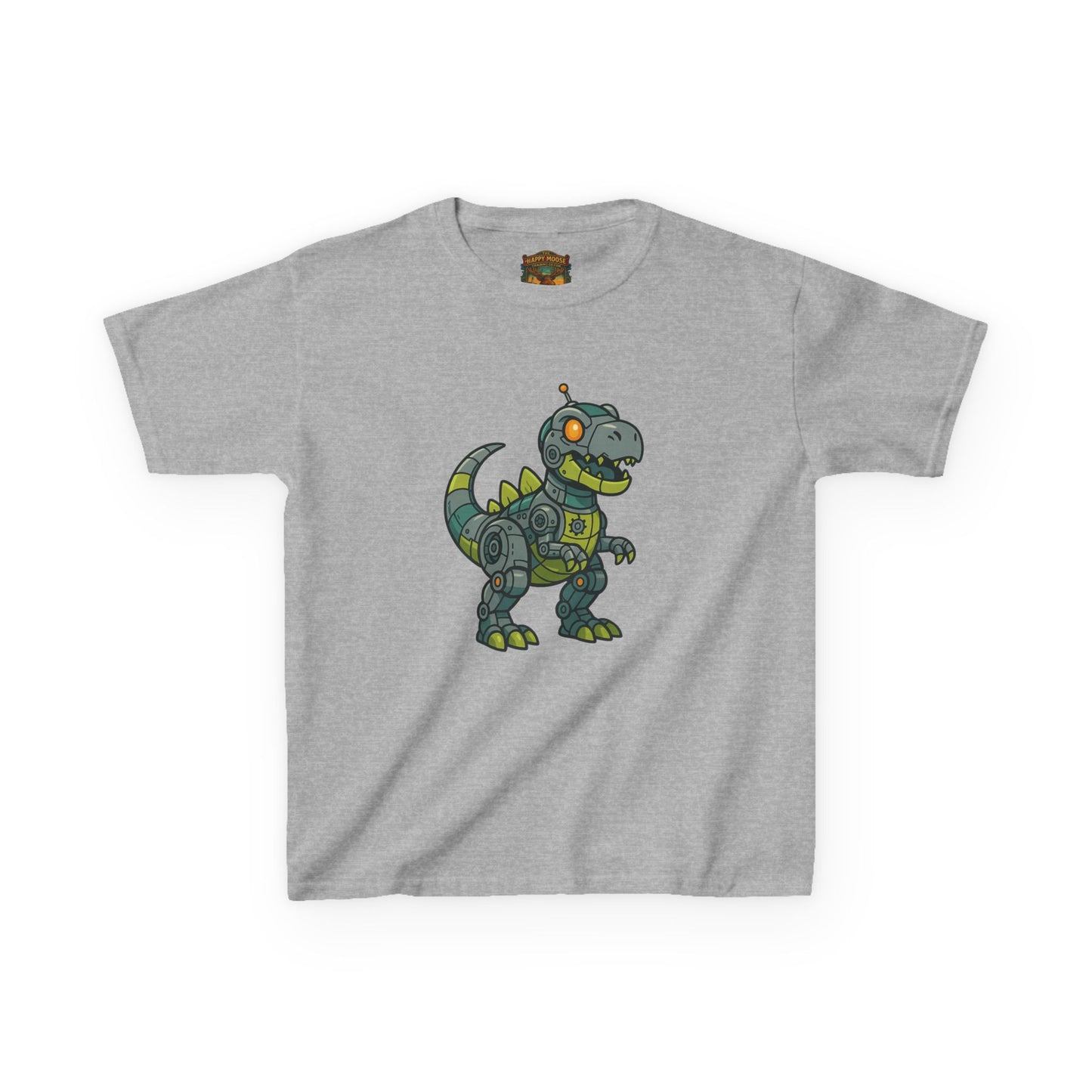 Kids Robot Dinosaur T‑Shirt — Cute Mech T‑Rex Graphic Tee for Boys & Girls