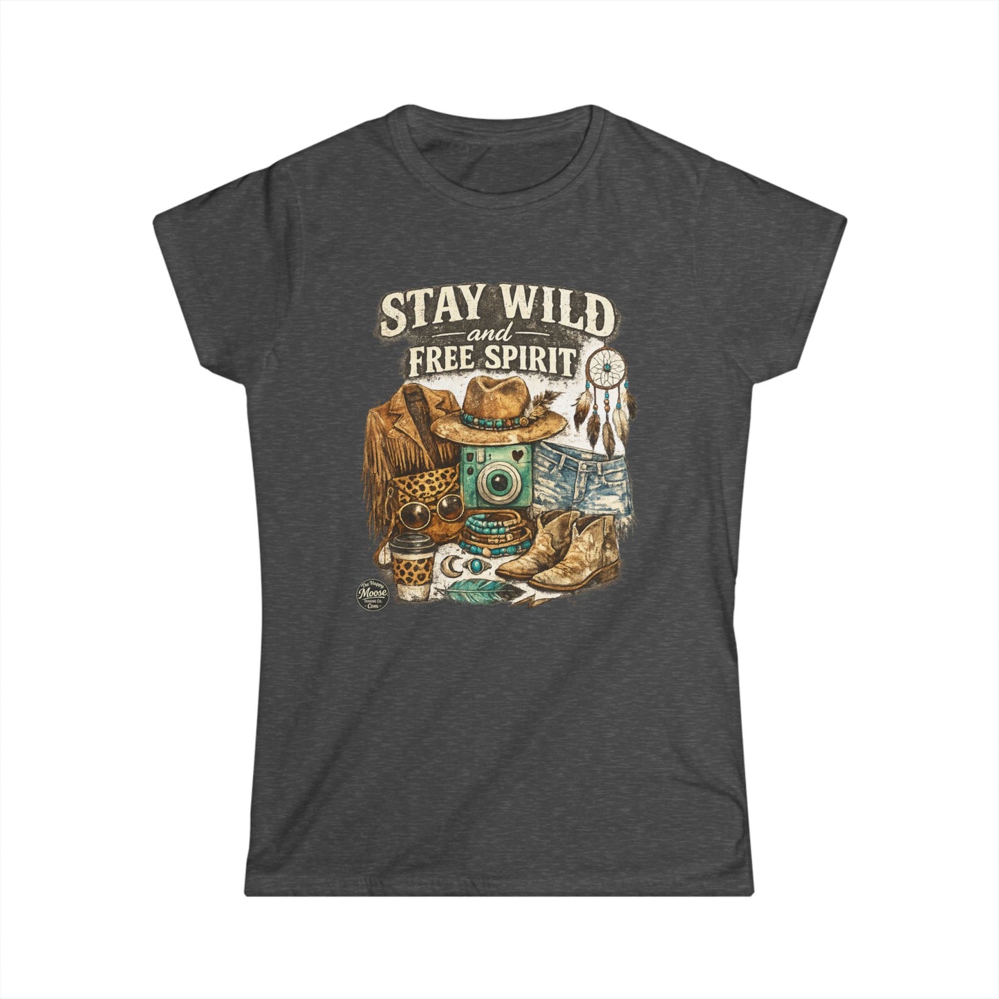 Boho Western "Stay Wild and Free" Women's Tee