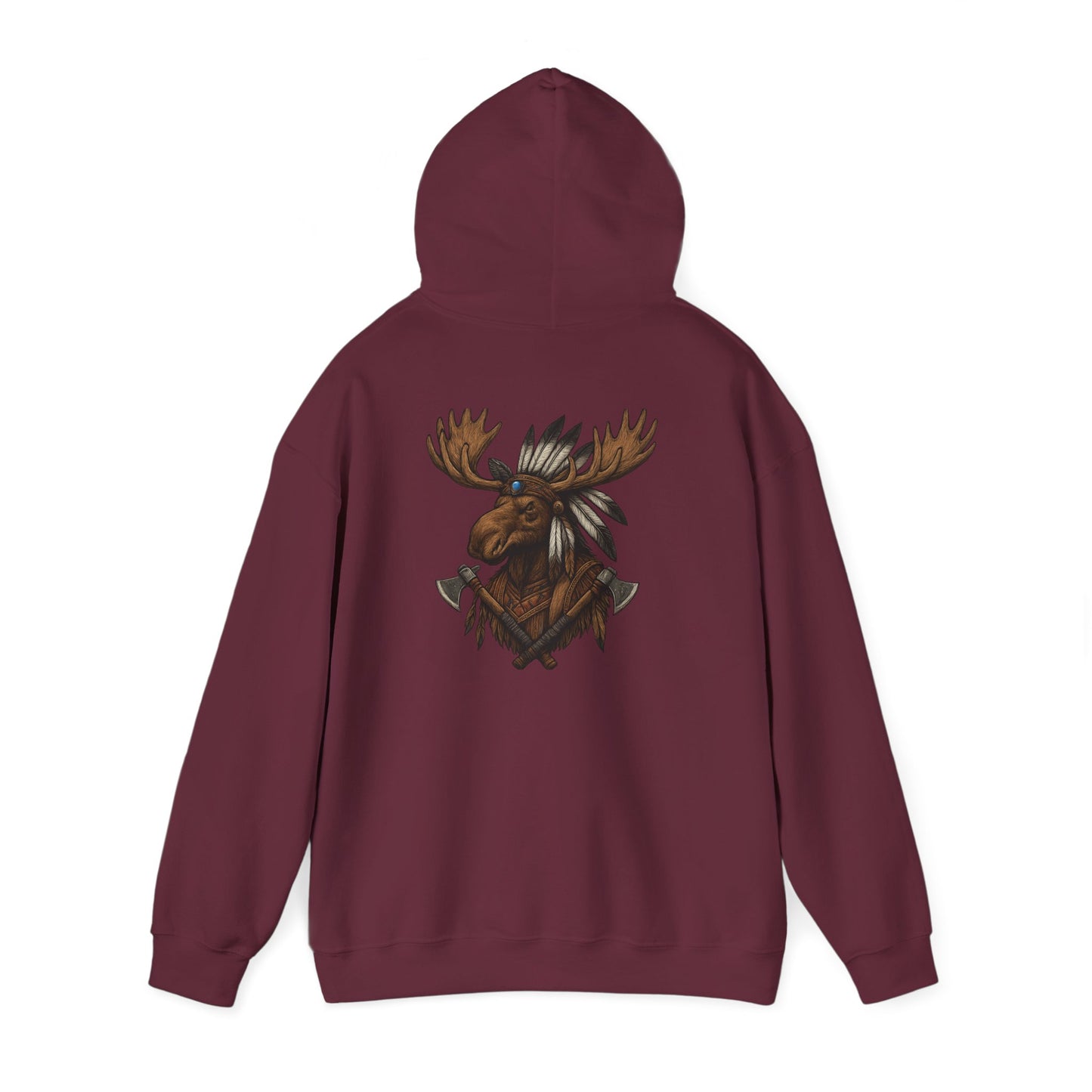 Indian Warrior Moose Hoodie