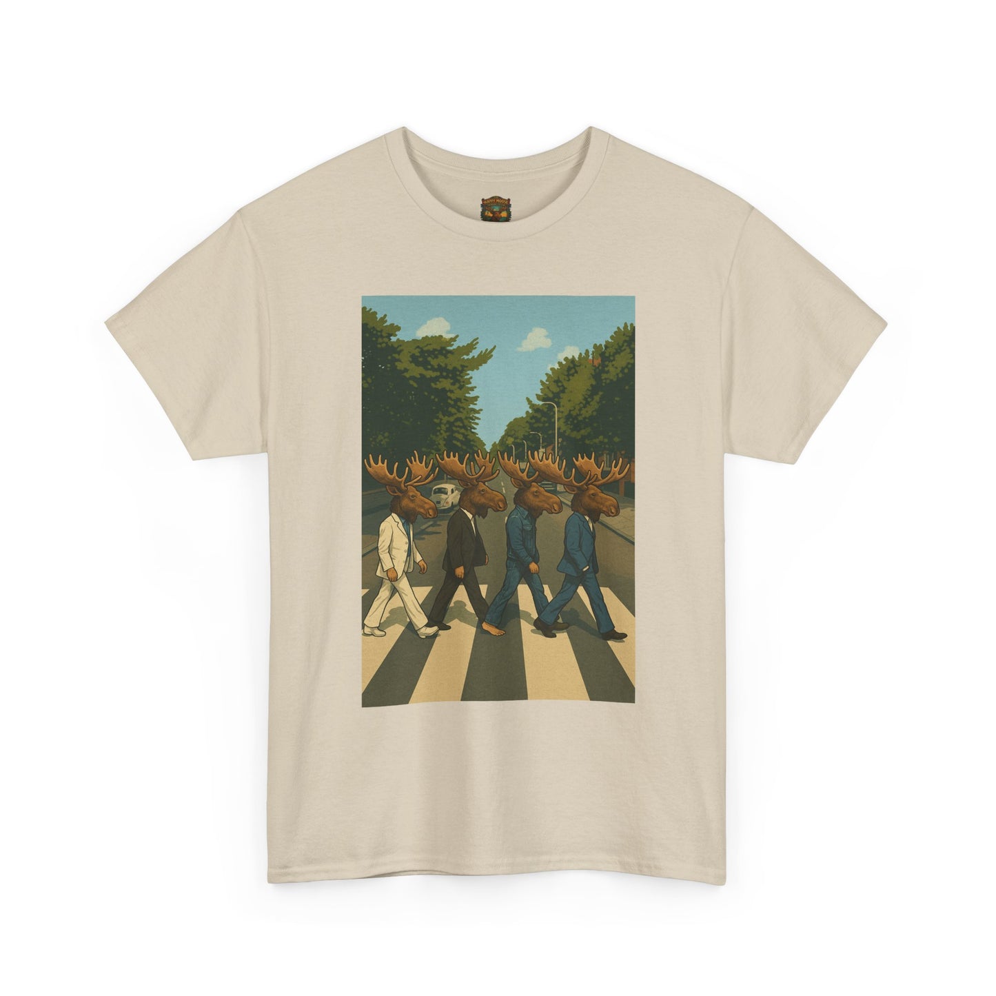 Moose Abbey Road Tee — Retro Parody Band Graphic T-Shirt