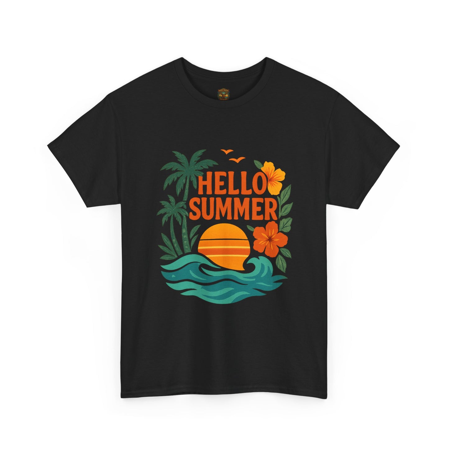 Hello Summer T-Shirt | Sunshine Text Graphic, Summer Vibes Tee