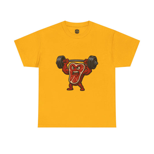 Steak Lifter T-Shirt — Funny Grillmaster BBQ Tee for Meat Lovers