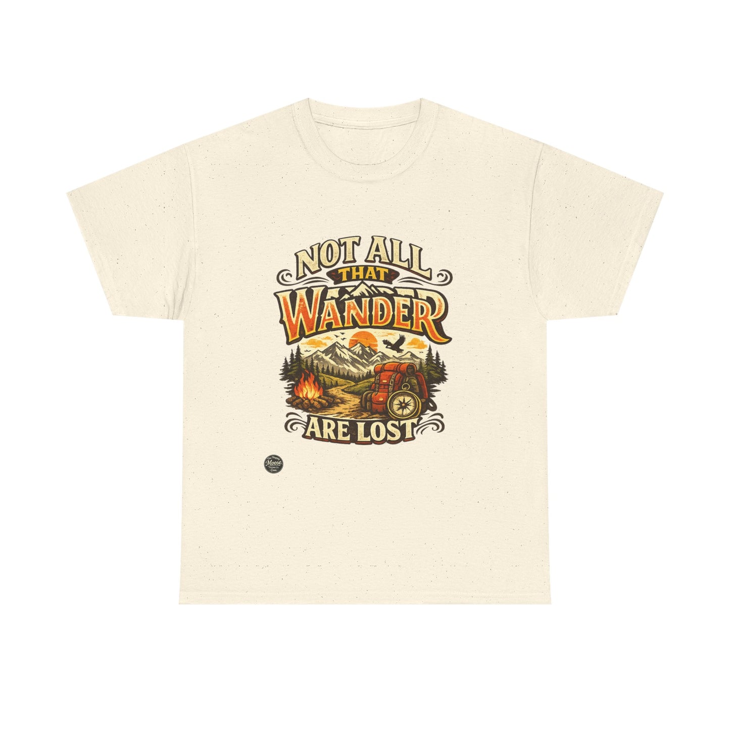 Wander Camper T‑Shirt — "Not All That Wander Are Lost" Adventure Tee
