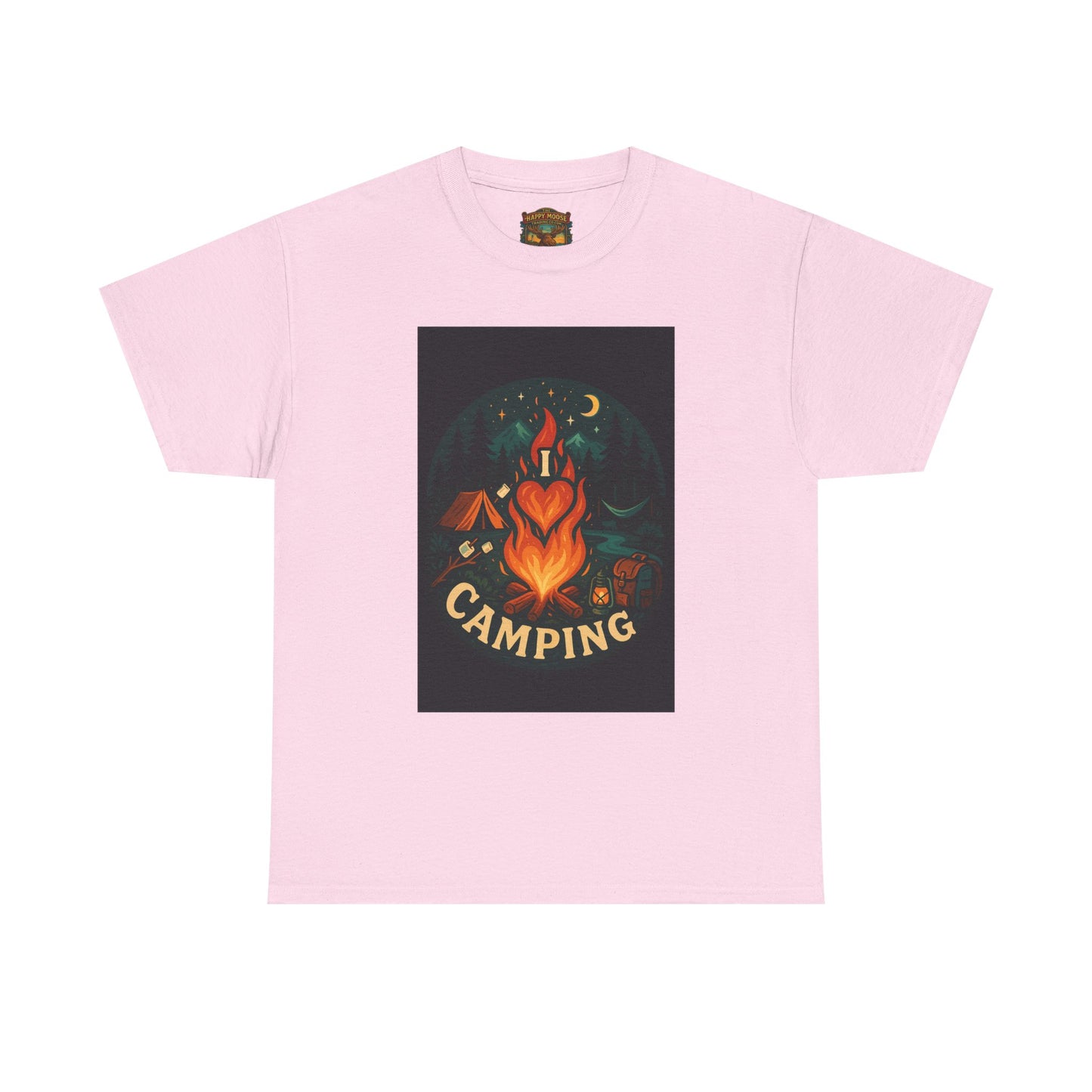 Camping Heart Campfire T-Shirt | Outdoor Adventure Graphic Tee