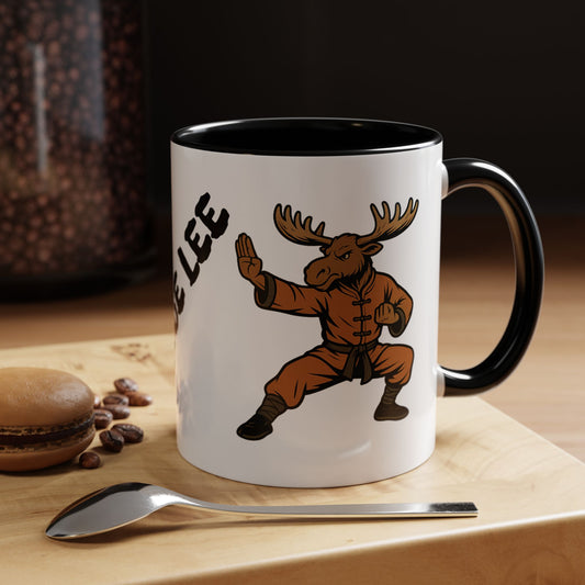 Moose Lee Martial Arts Accent Coffee Mug — Funny Moose Kung Fu 11/15oz