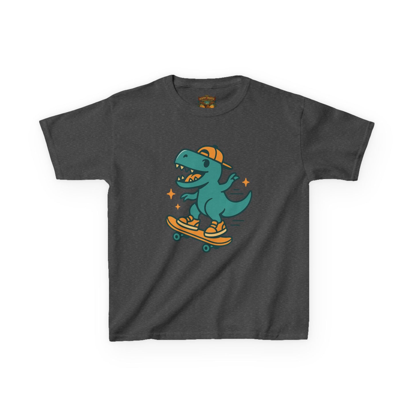 Kids Skateboarding Dino Tee — Cute Skateboard T‑Rex Graphic Shirt