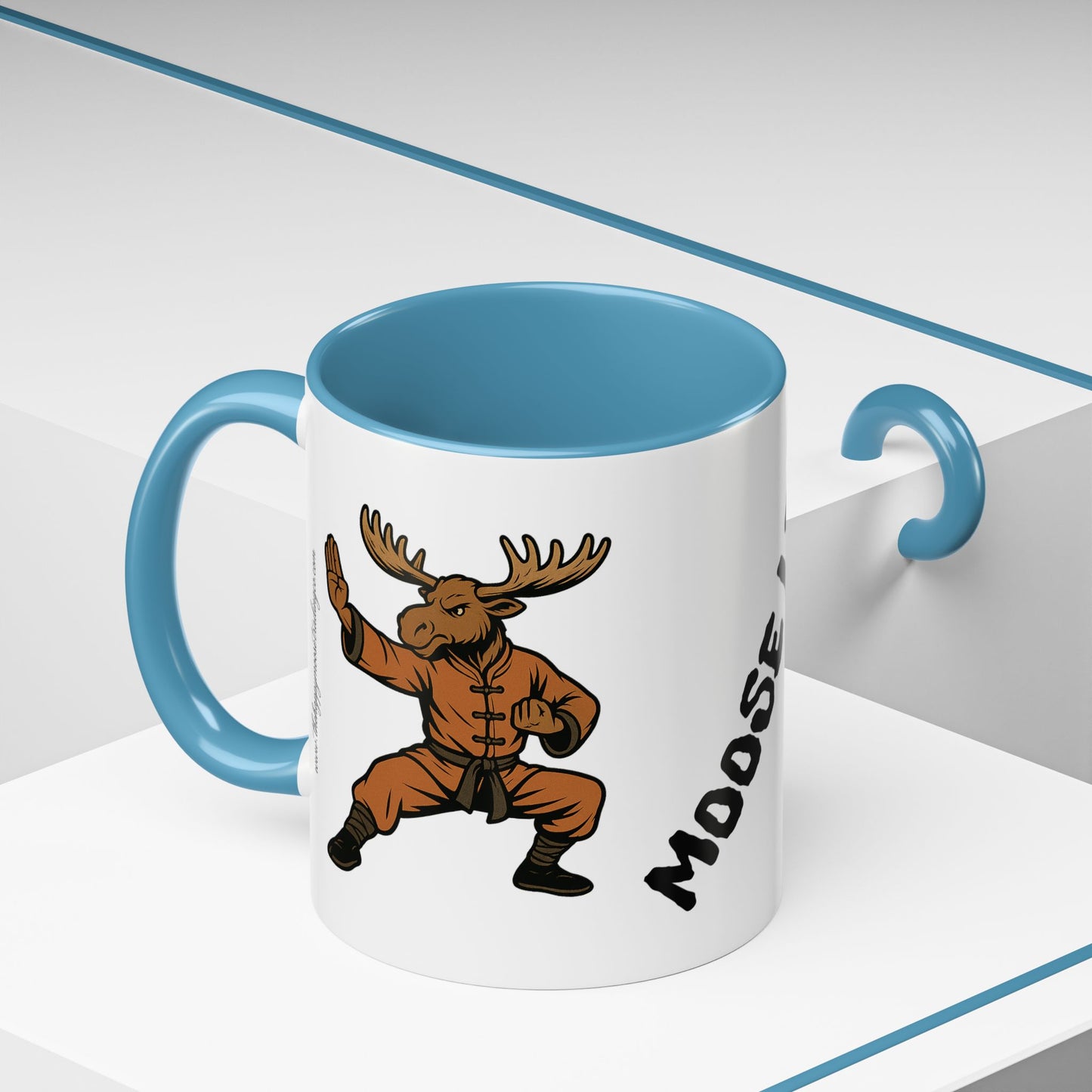 Moose Lee Martial Arts Accent Coffee Mug — Funny Moose Kung Fu 11/15oz