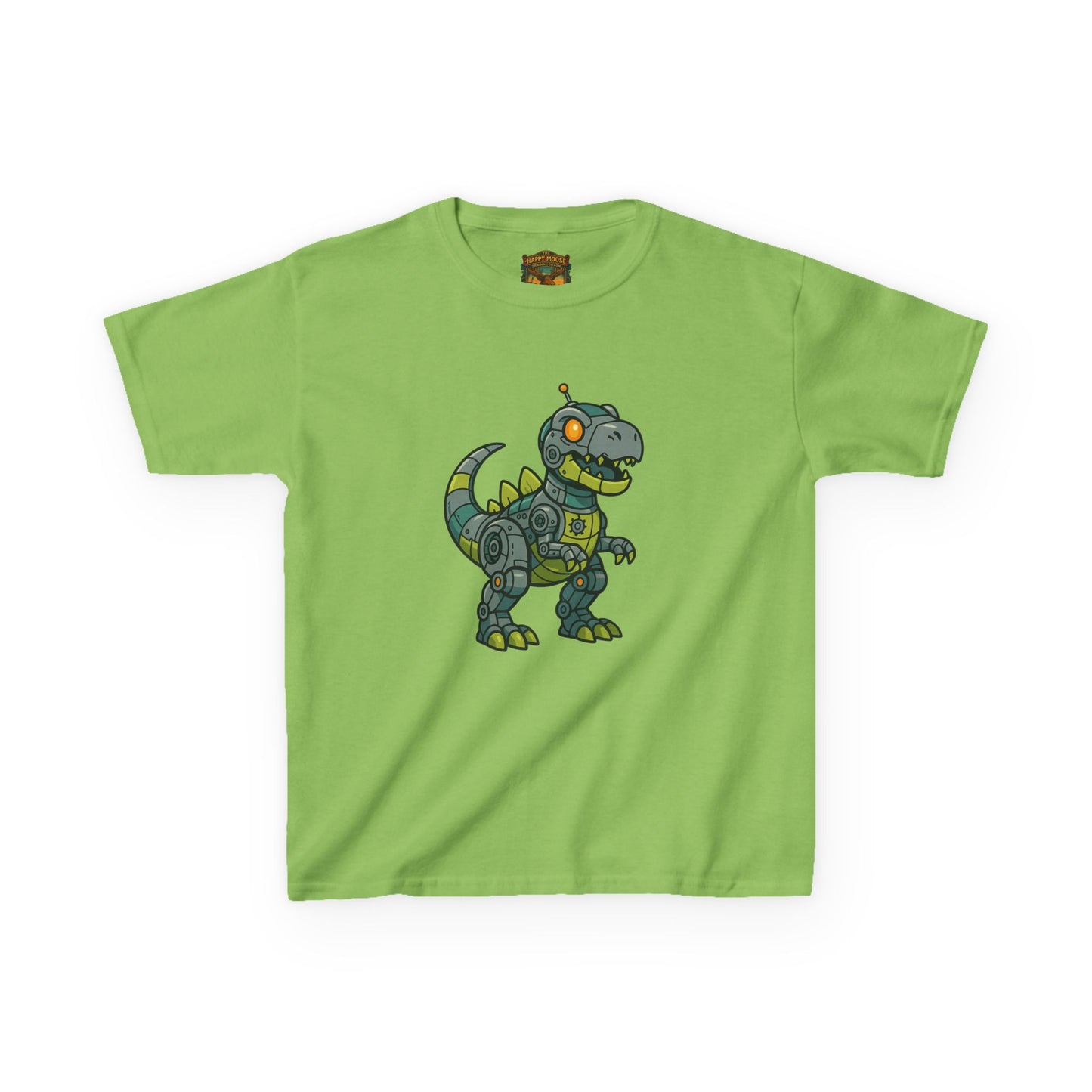 Kids Robot Dinosaur T‑Shirt — Cute Mech T‑Rex Graphic Tee for Boys & Girls